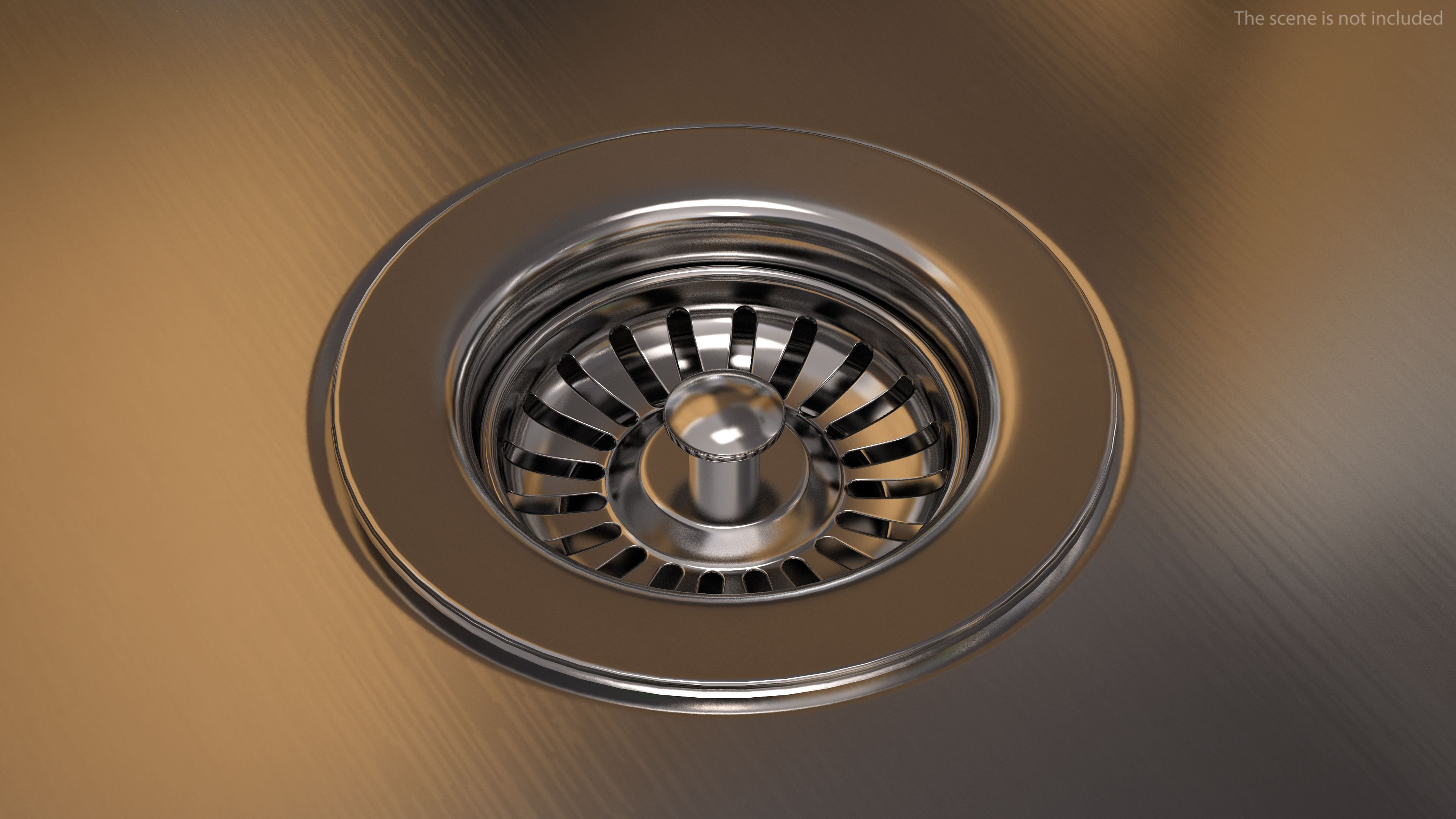 3D Wide Single Bowl Stainless Steel Inset Sink model