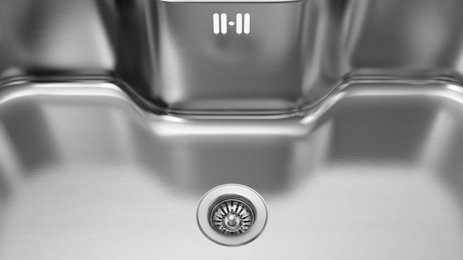 3D Wide Single Bowl Stainless Steel Inset Sink model