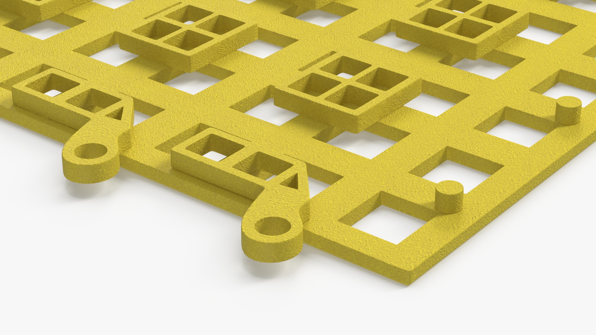 3D model PVC Floor Mat Tile Yellow