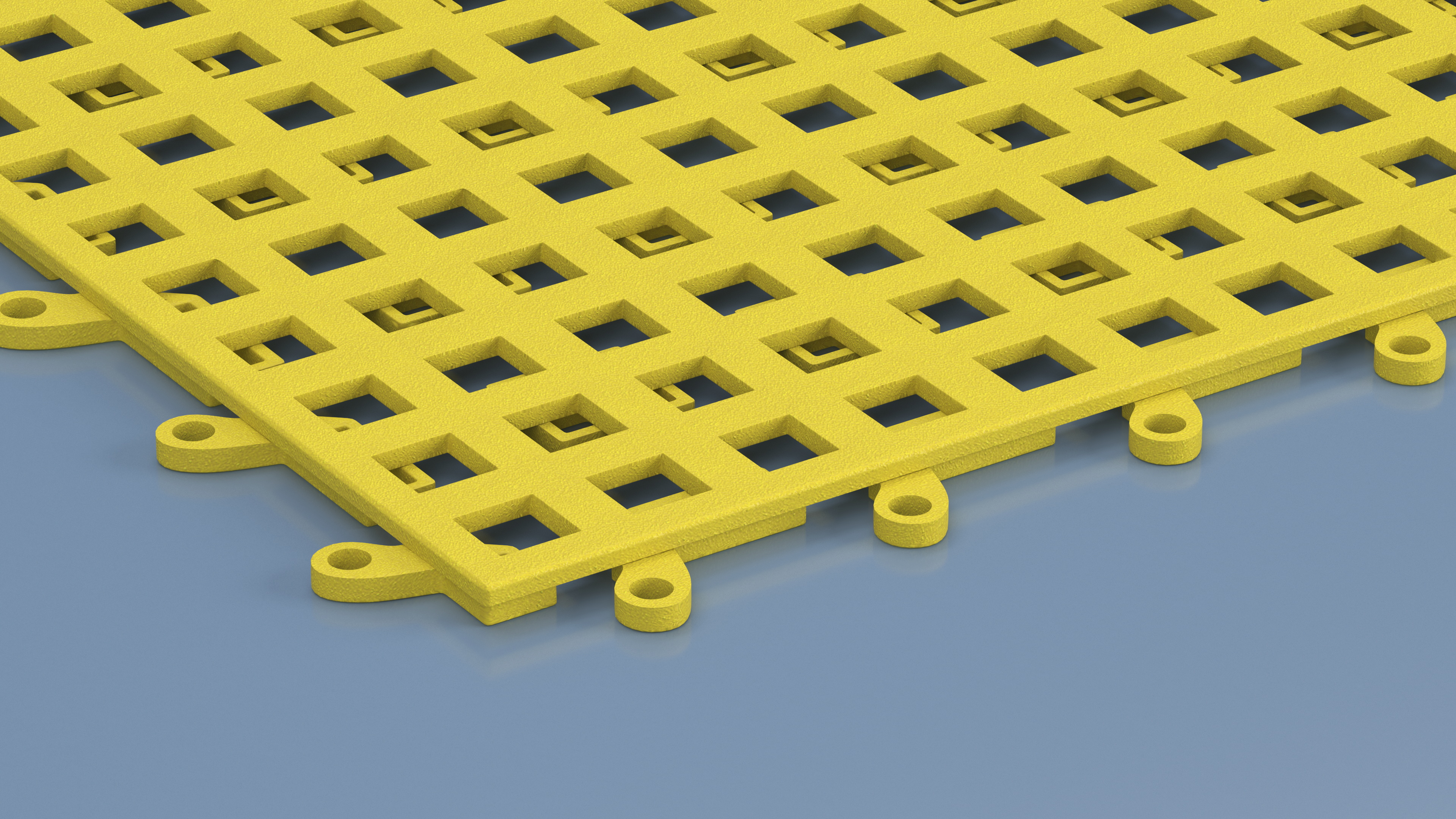 3D model PVC Floor Mat Tile Yellow