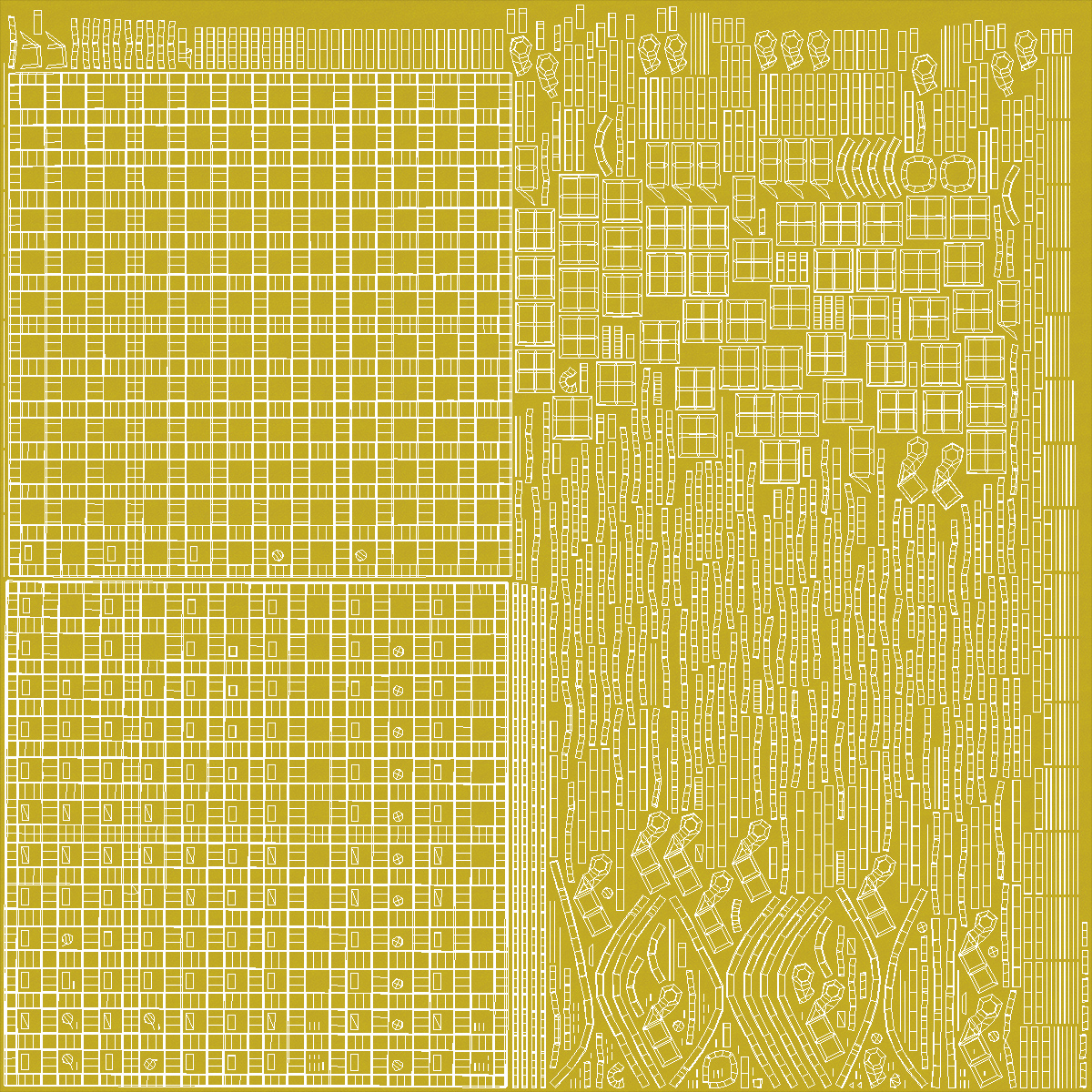 3D model PVC Floor Mat Tile Yellow