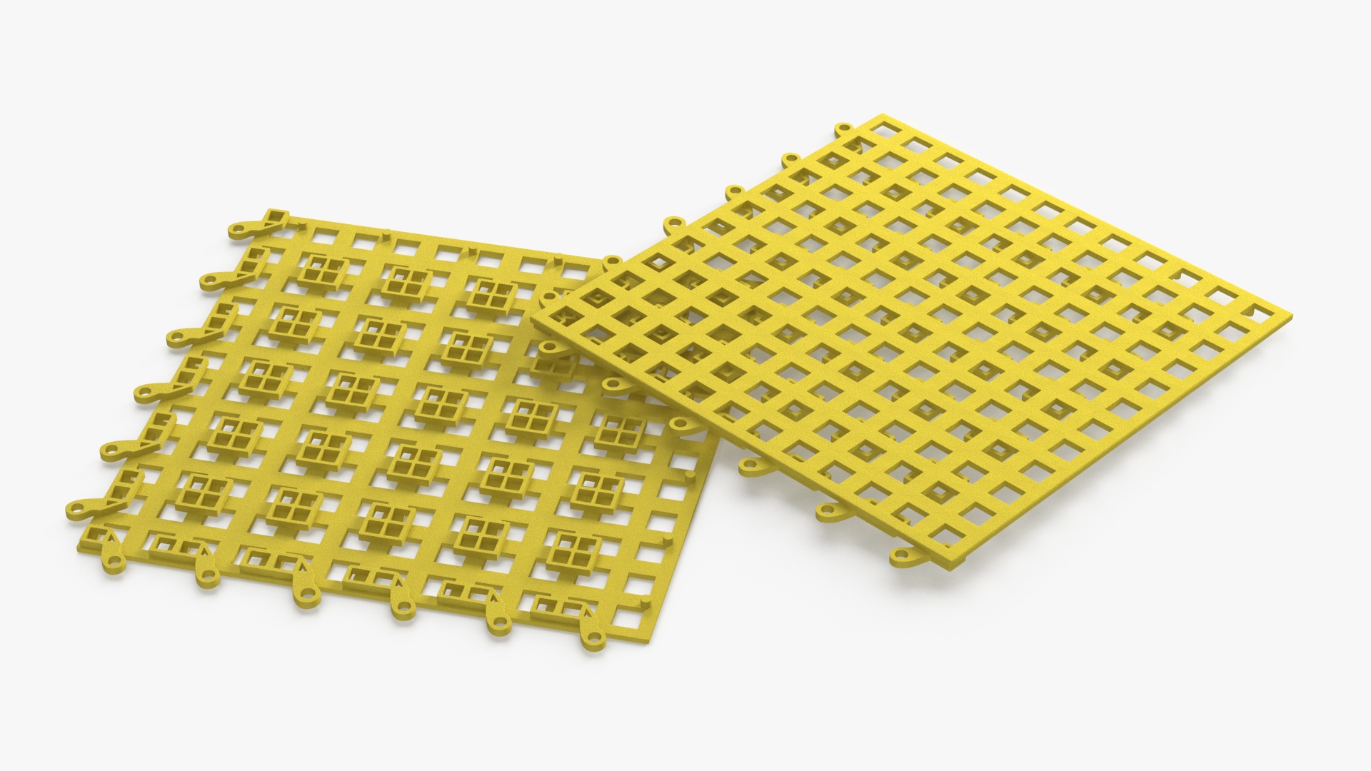 3D model PVC Floor Mat Tile Yellow