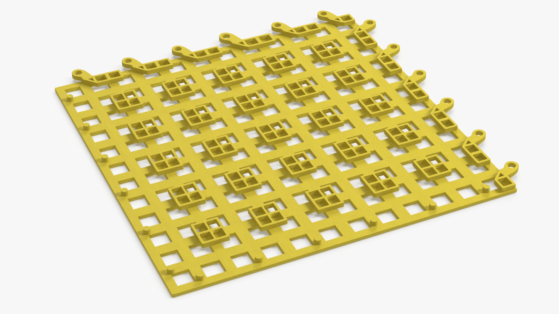 3D model PVC Floor Mat Tile Yellow
