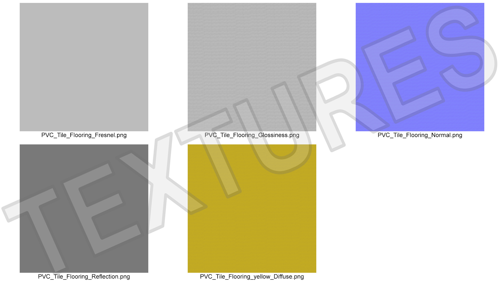 3D model PVC Floor Mat Tile Yellow