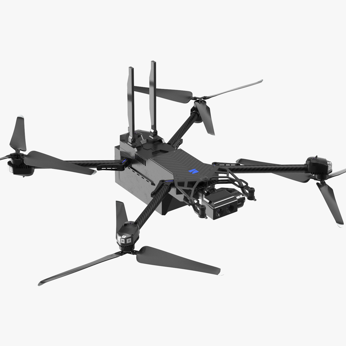 Autonomous Drone Skydio X2 Rigged for Maya 3D
