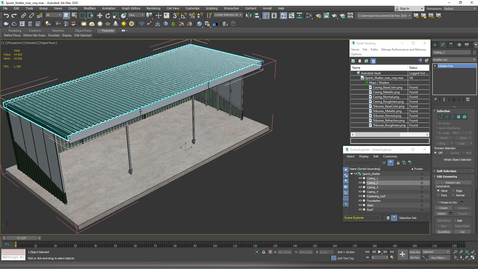 Sports Shelter 3D model