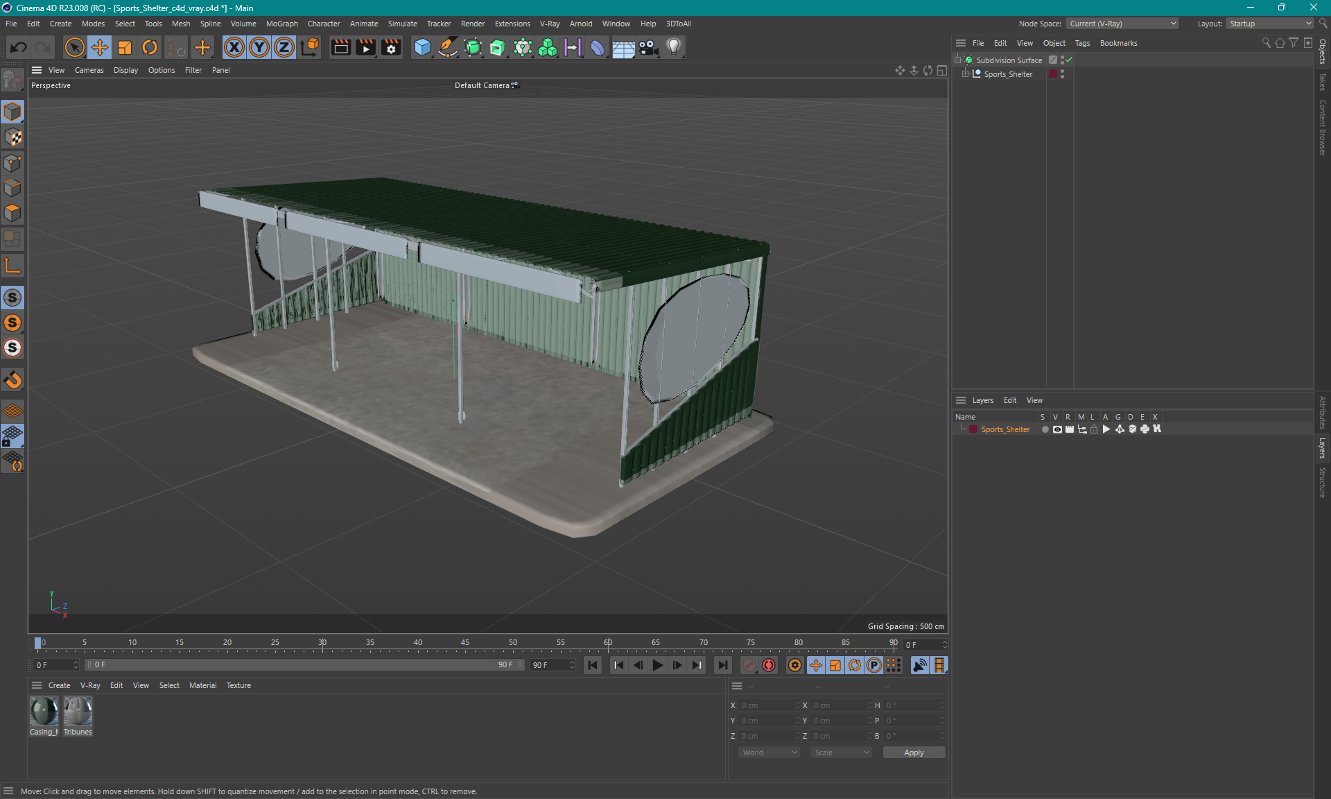 Sports Shelter 3D model
