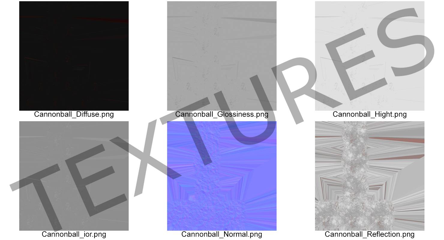 3D model Old Cannonballs