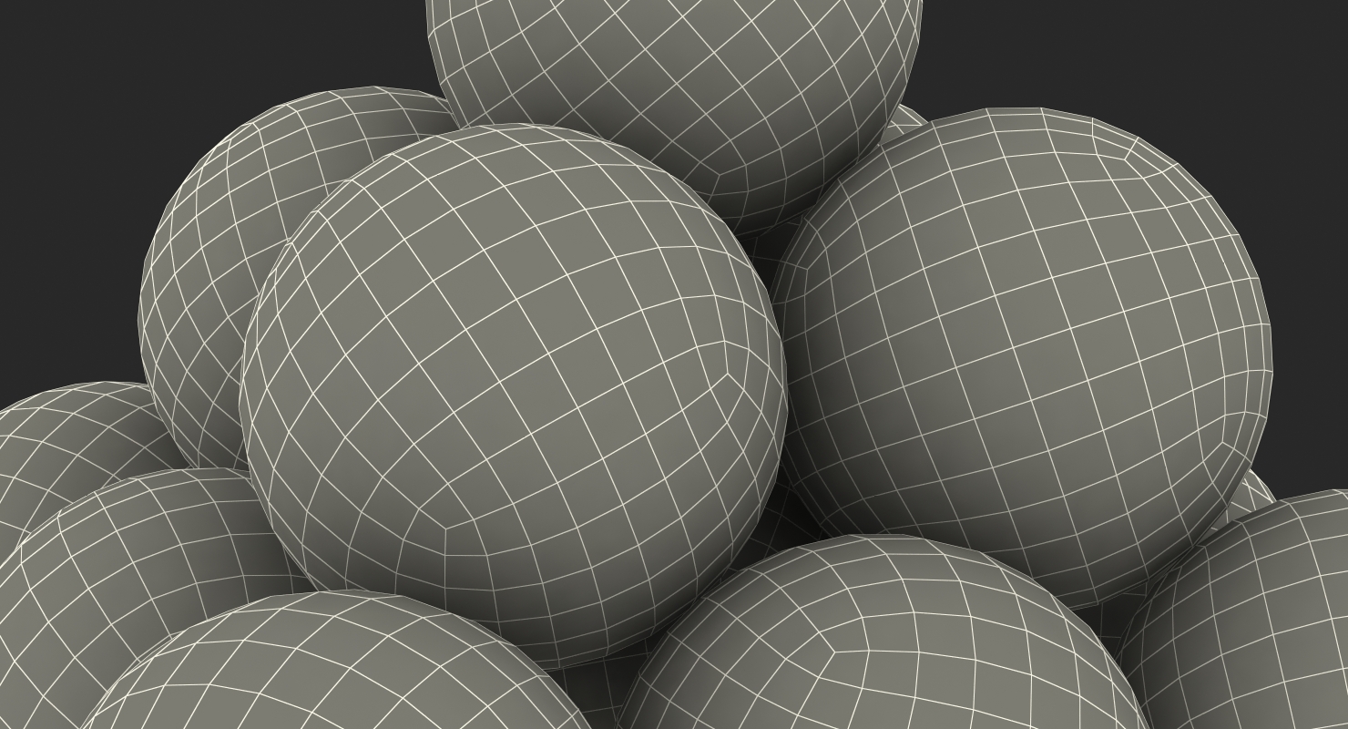 3D model Old Cannonballs
