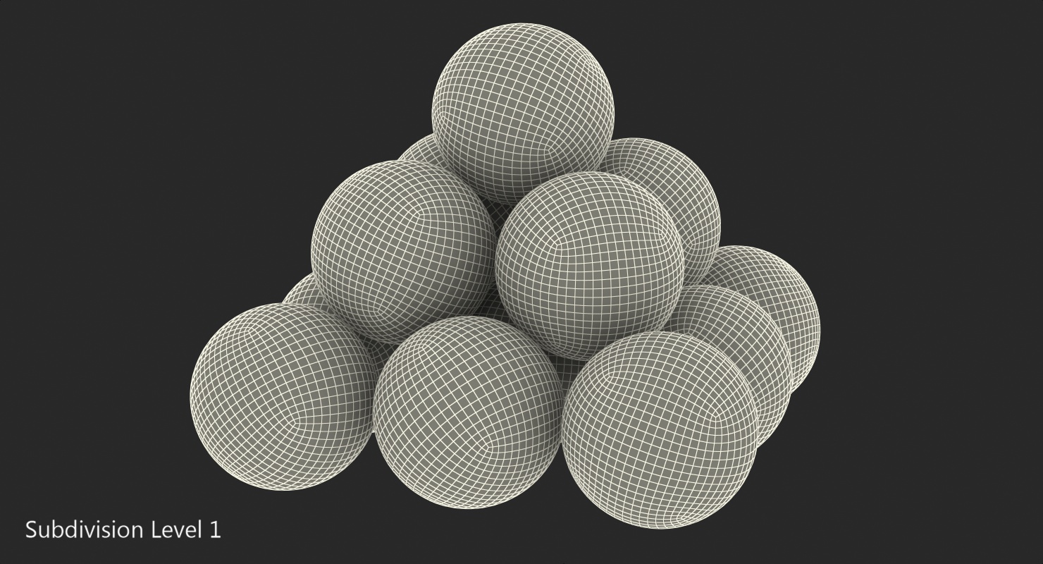 3D model Old Cannonballs