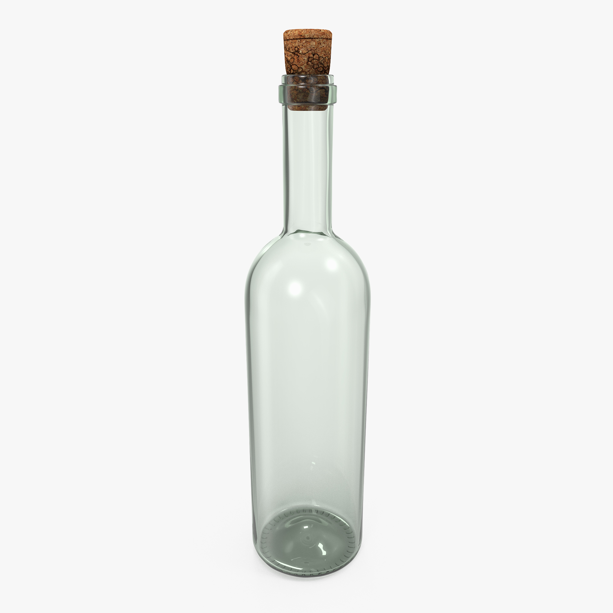 Empty Glass Bottle With Cork