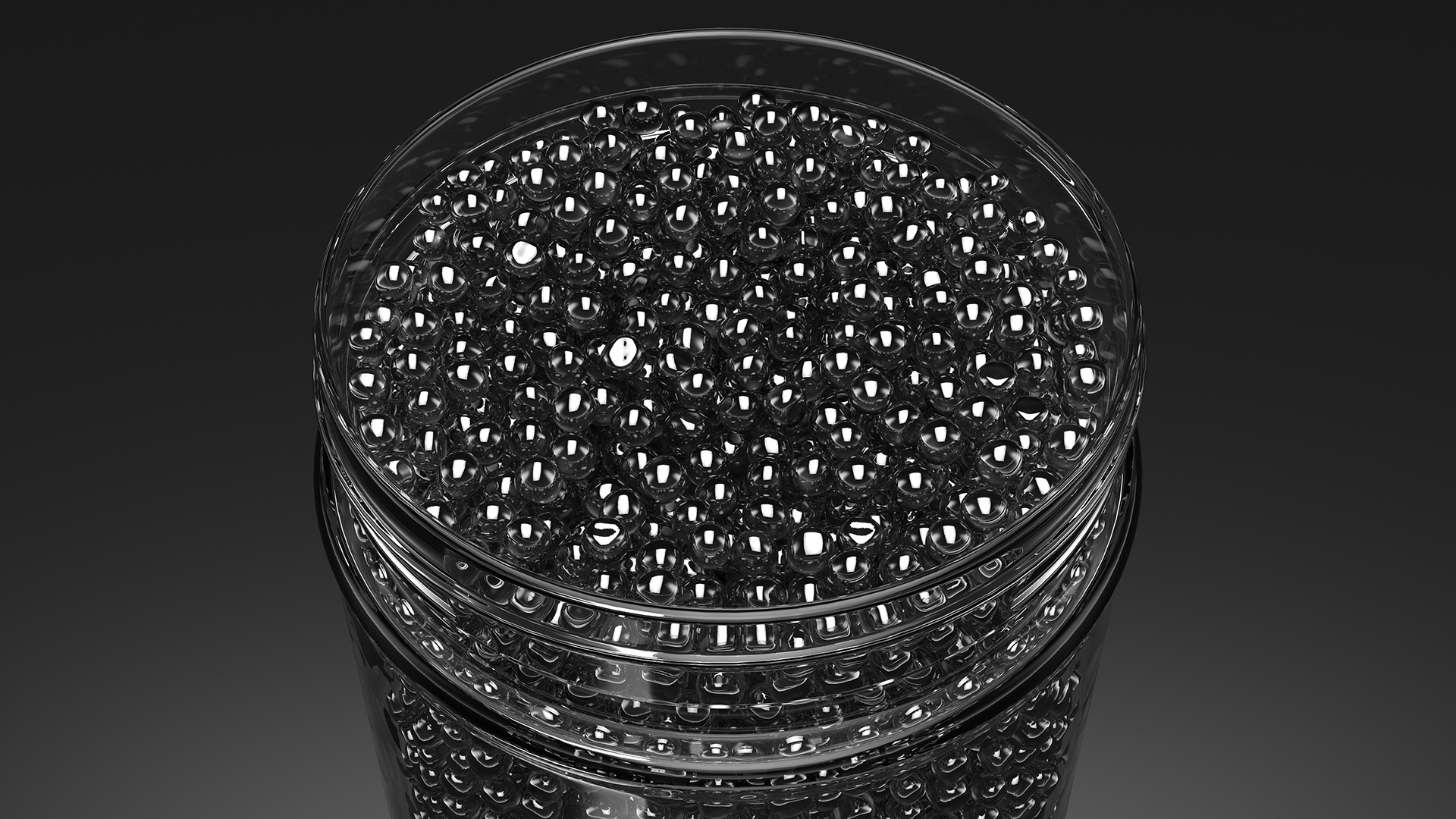 3D Jar with Black Caviar