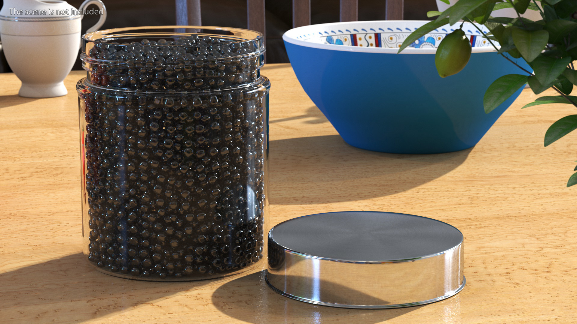3D Jar with Black Caviar