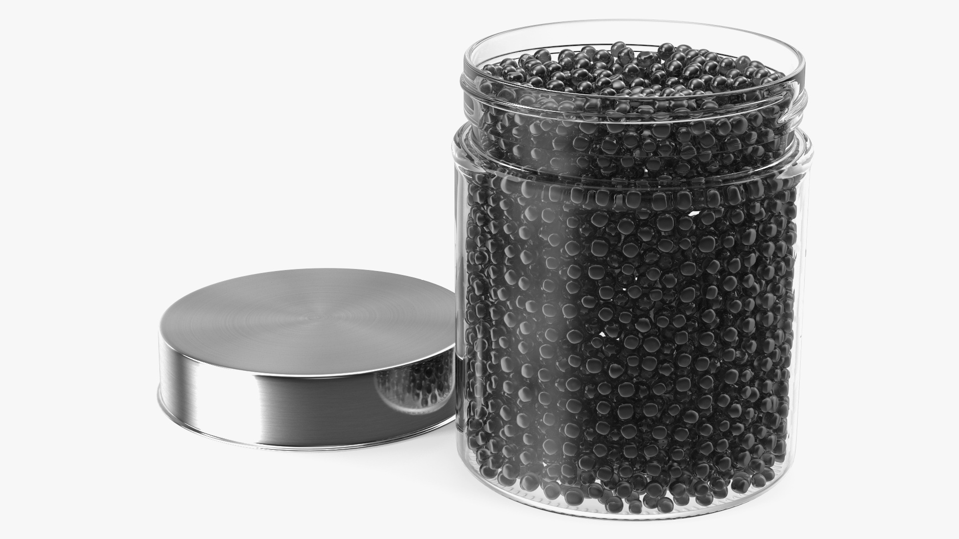 3D Jar with Black Caviar