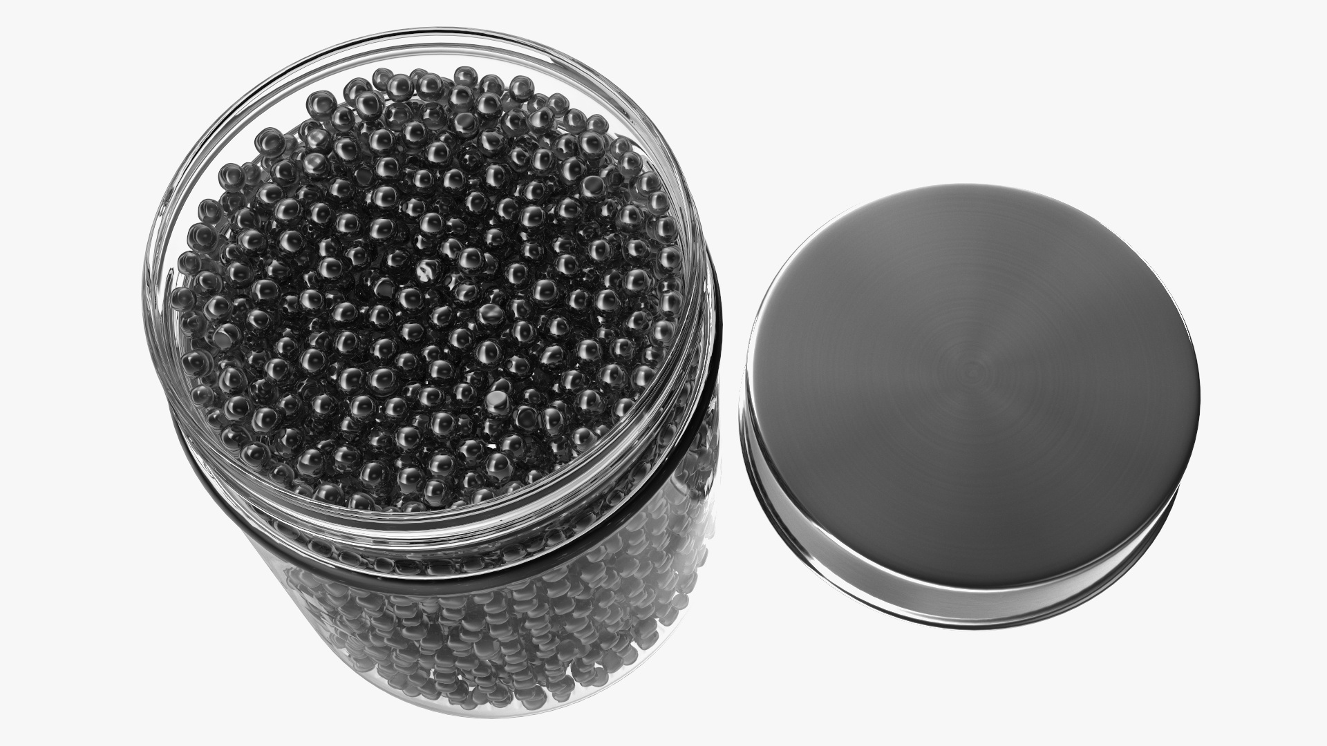 3D Jar with Black Caviar