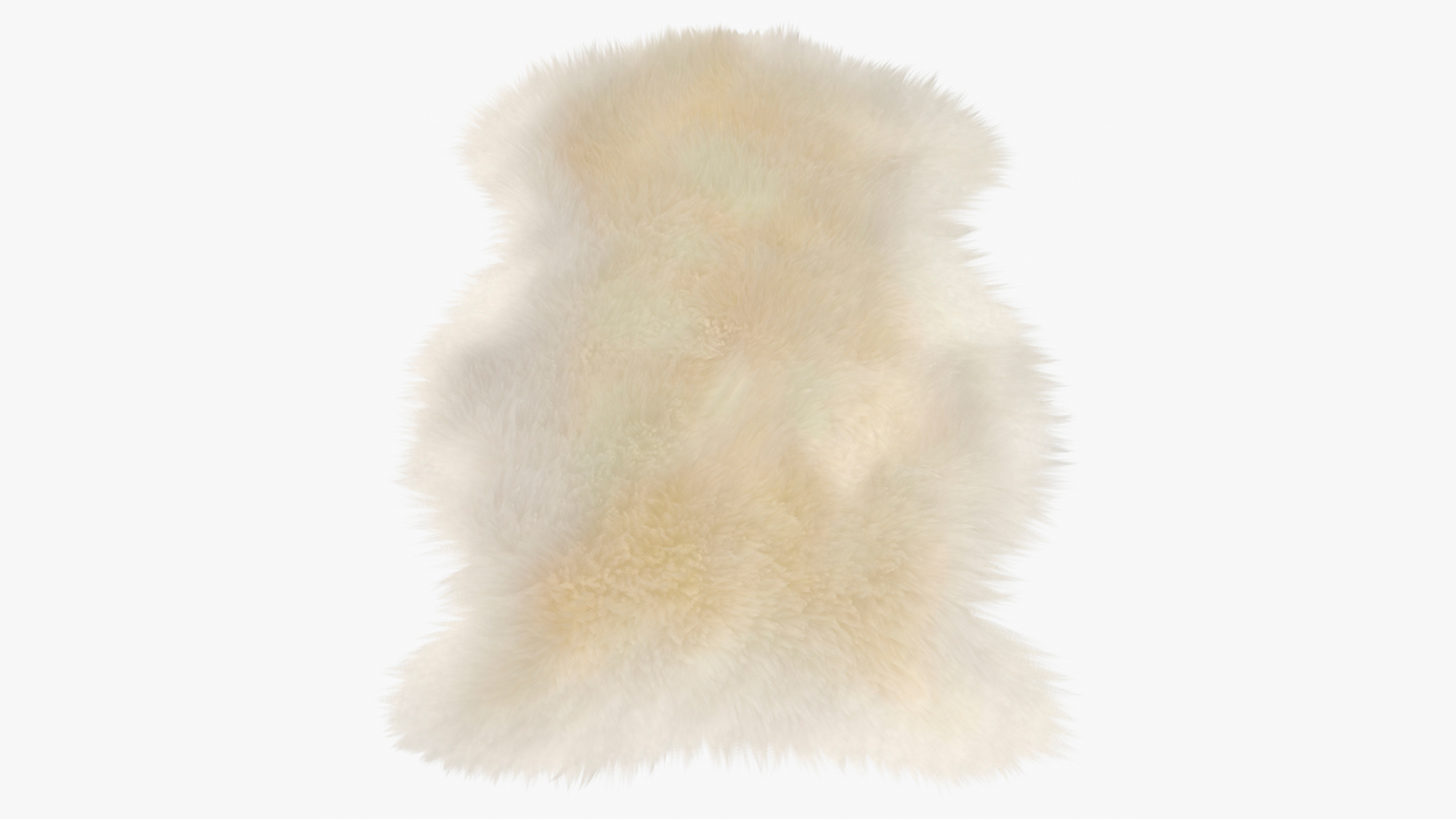 3D Natural Sheepskin Rug Cream Fur