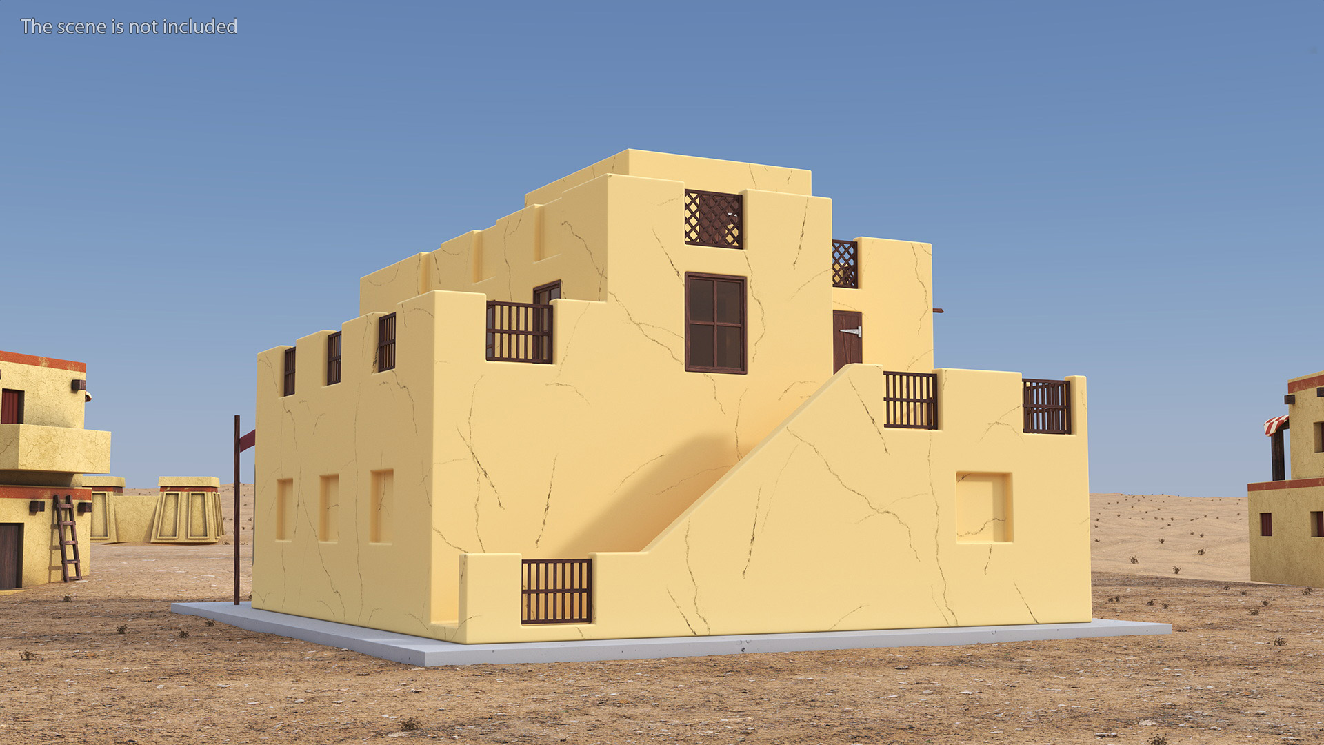 Cartoon Middle Eastern Style Building 3D