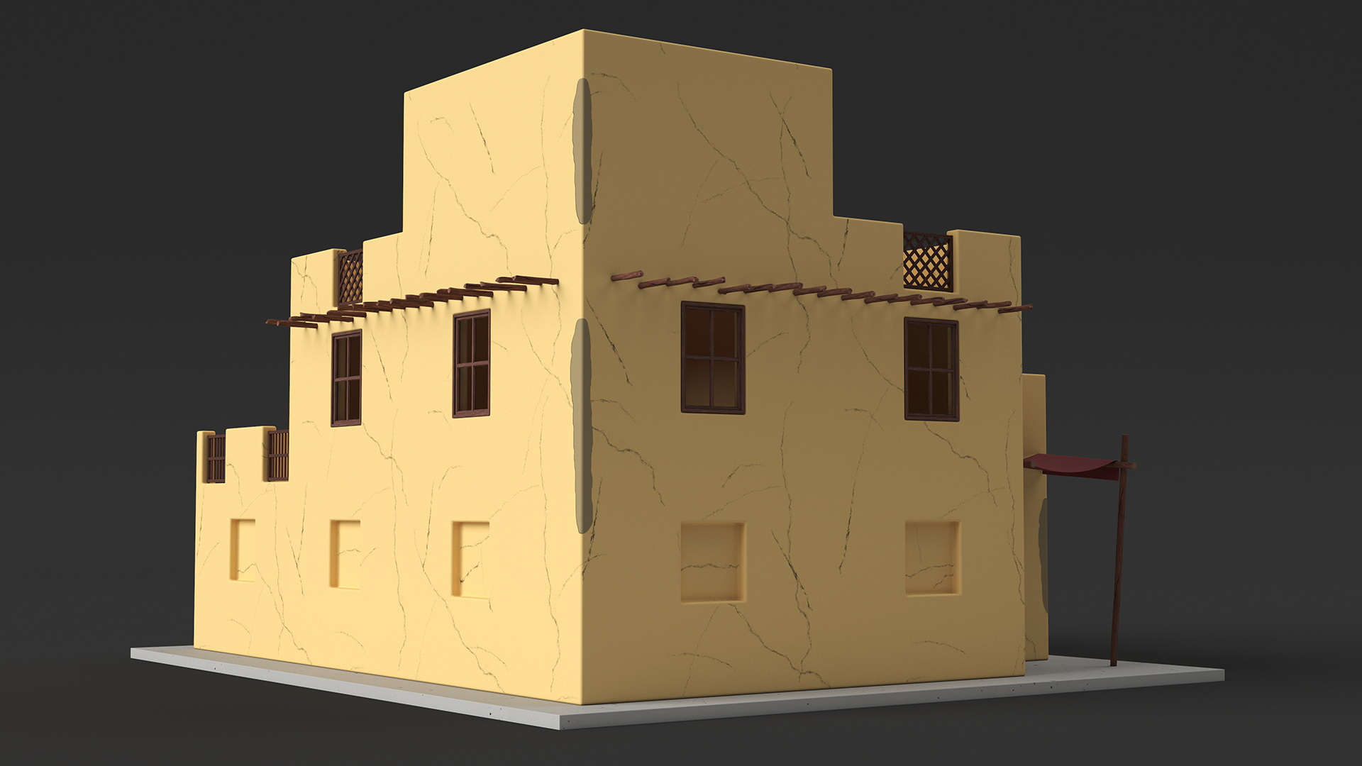 Cartoon Middle Eastern Style Building 3D