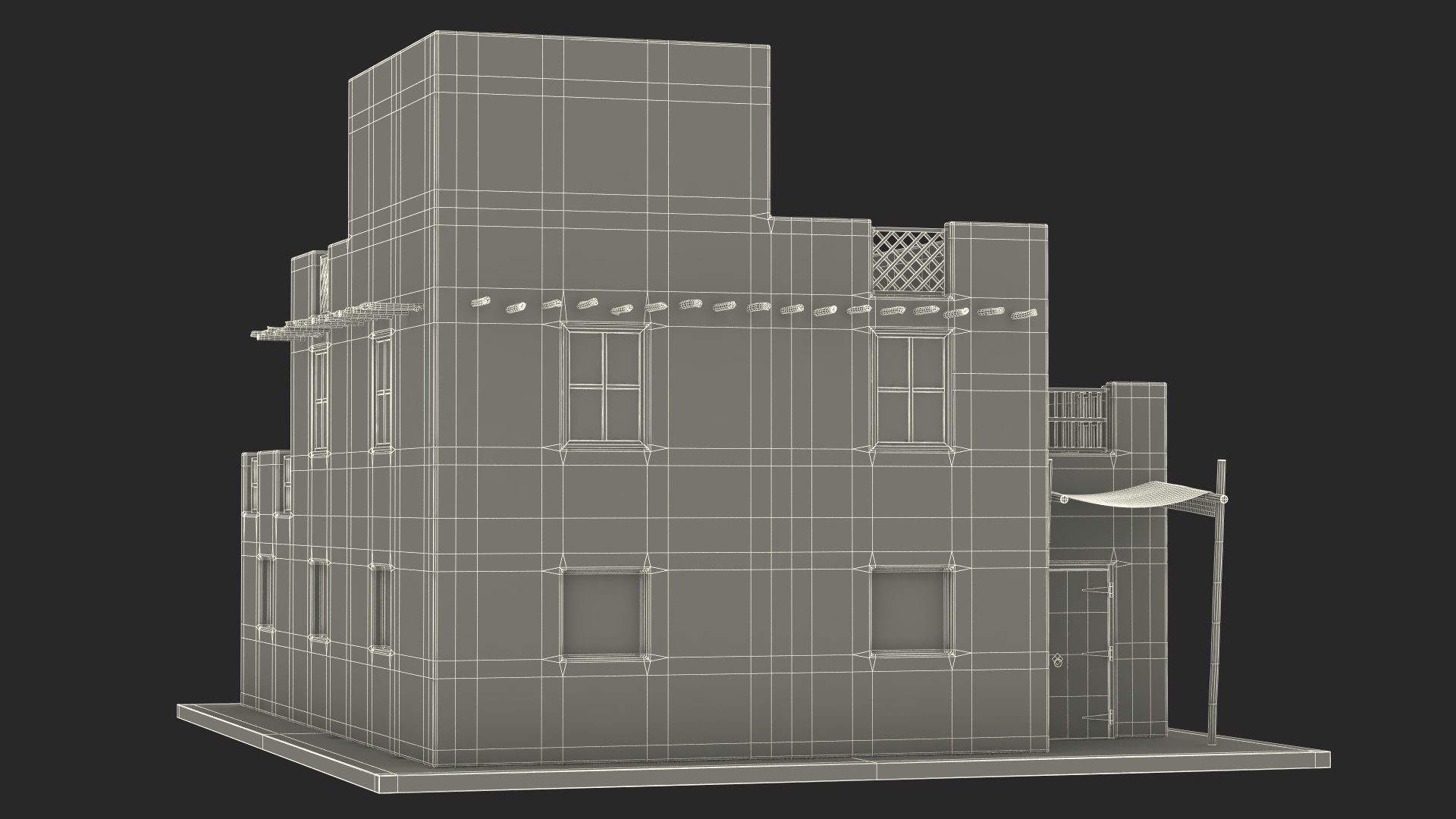 Cartoon Middle Eastern Style Building 3D
