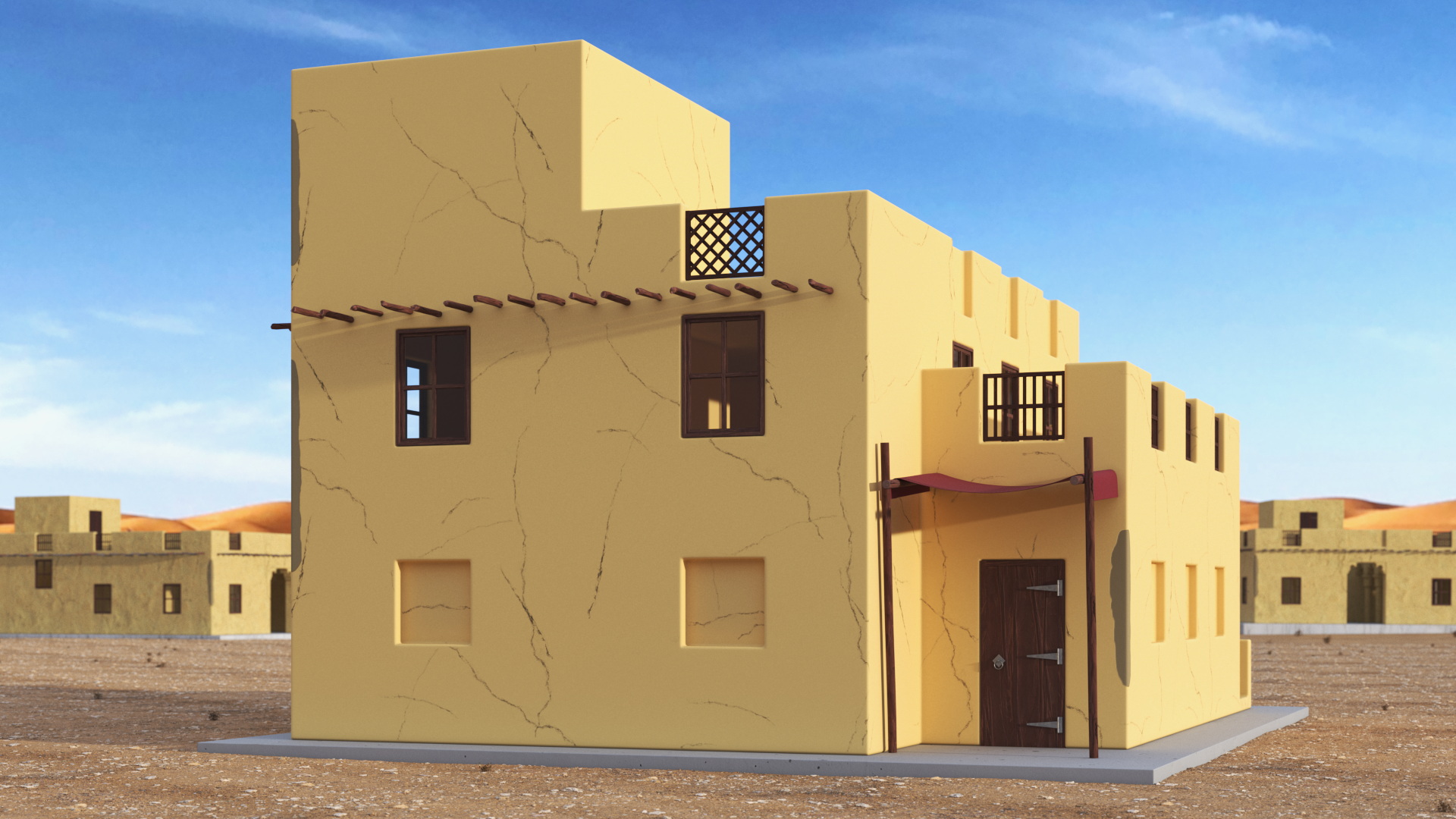 Cartoon Middle Eastern Style Building 3D