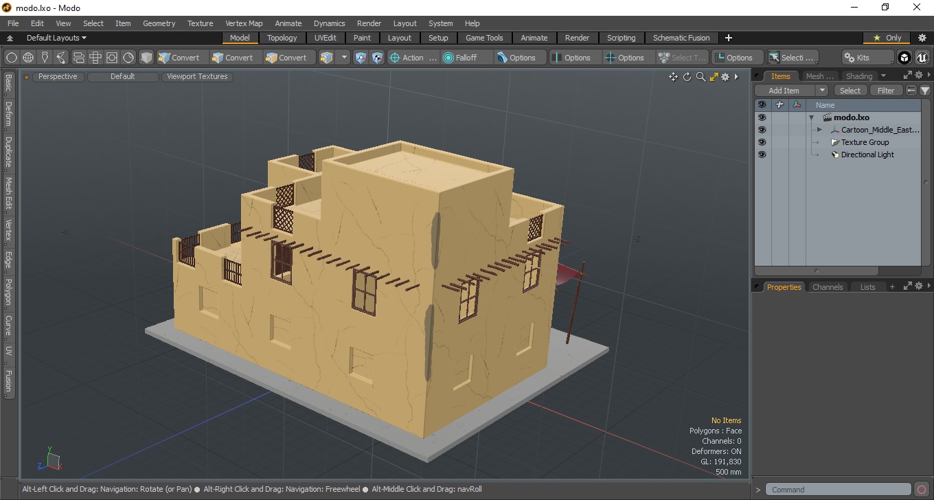 Cartoon Middle Eastern Style Building 3D