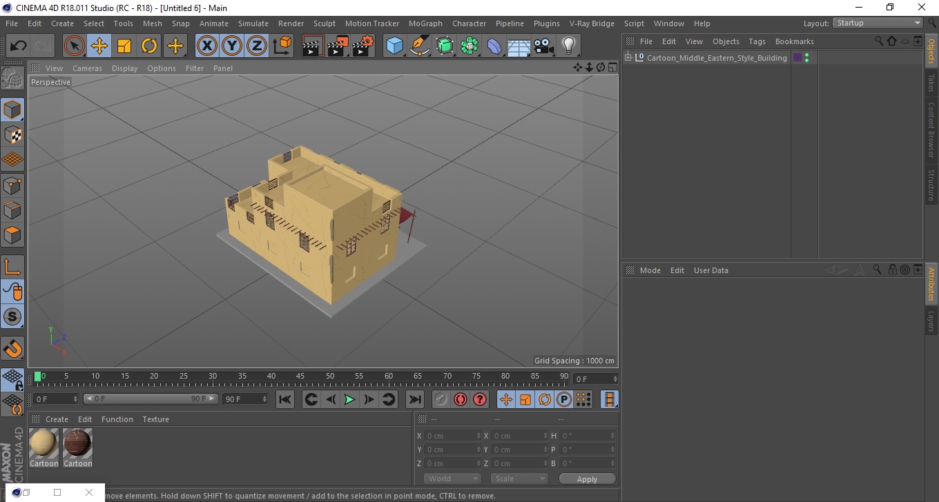 Cartoon Middle Eastern Style Building 3D