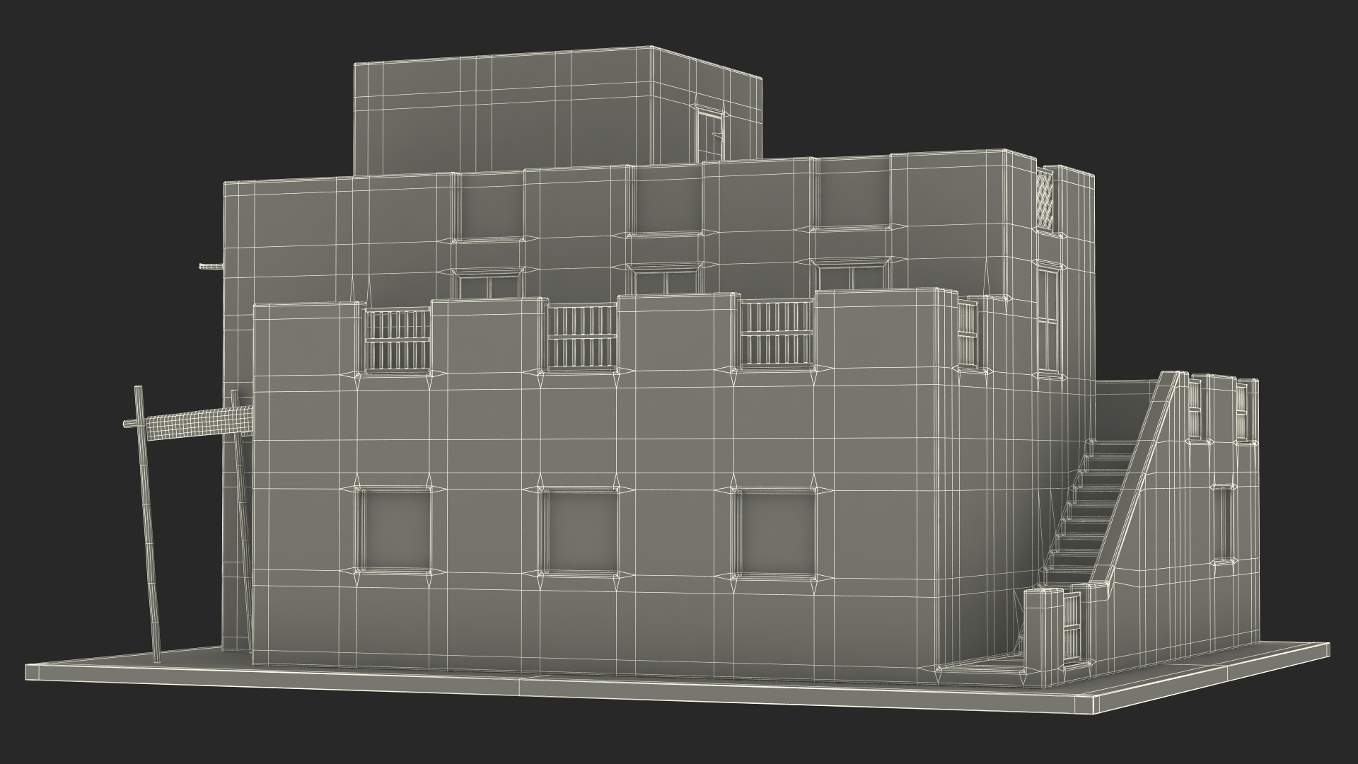Cartoon Middle Eastern Style Building 3D