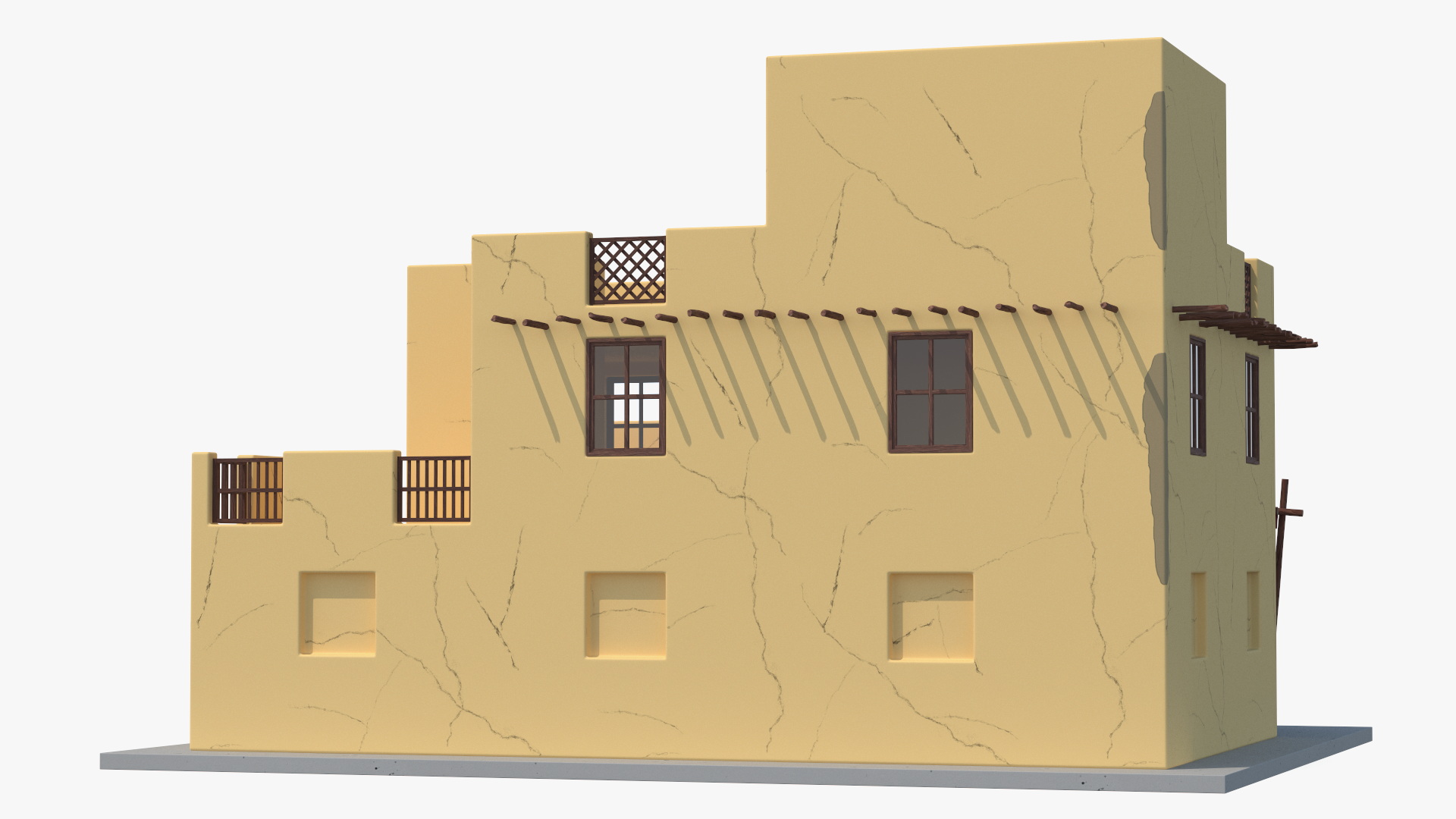 Cartoon Middle Eastern Style Building 3D