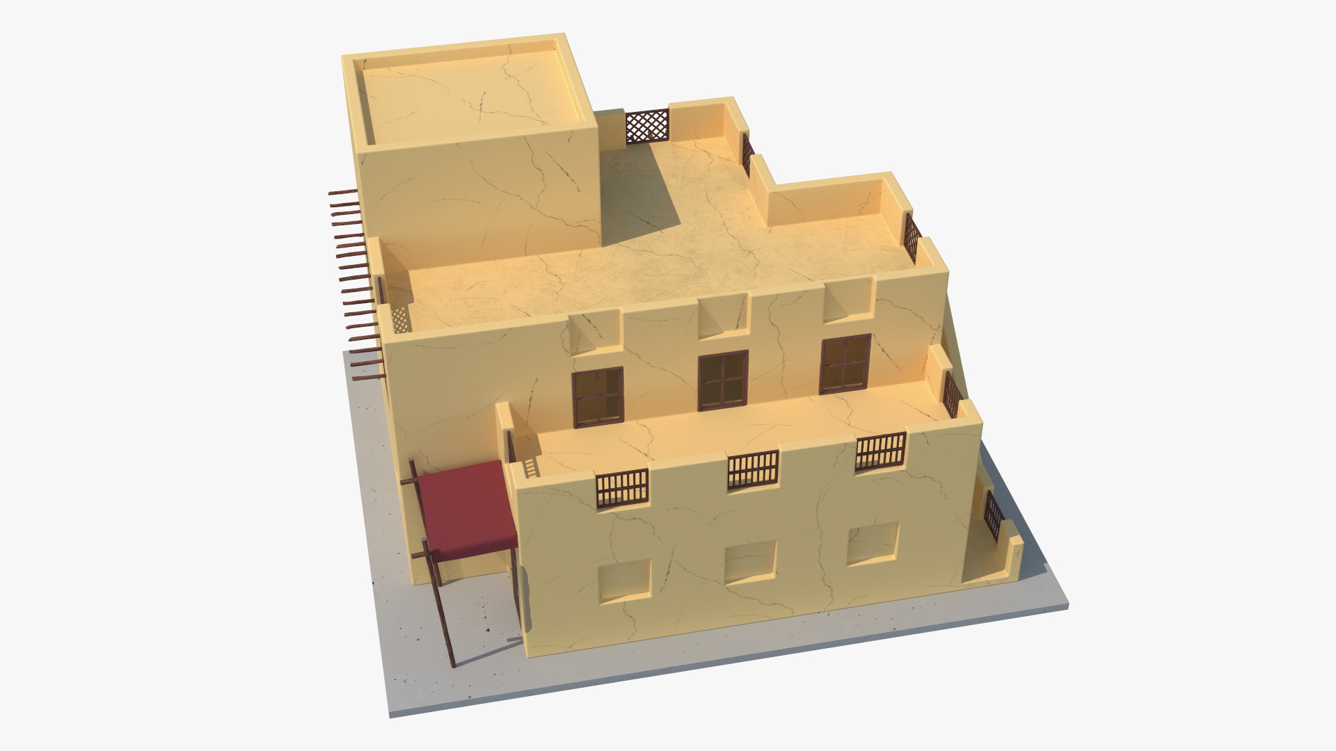 Cartoon Middle Eastern Style Building 3D