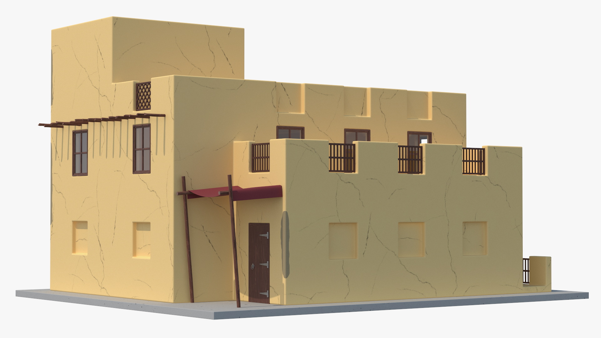 Cartoon Middle Eastern Style Building 3D