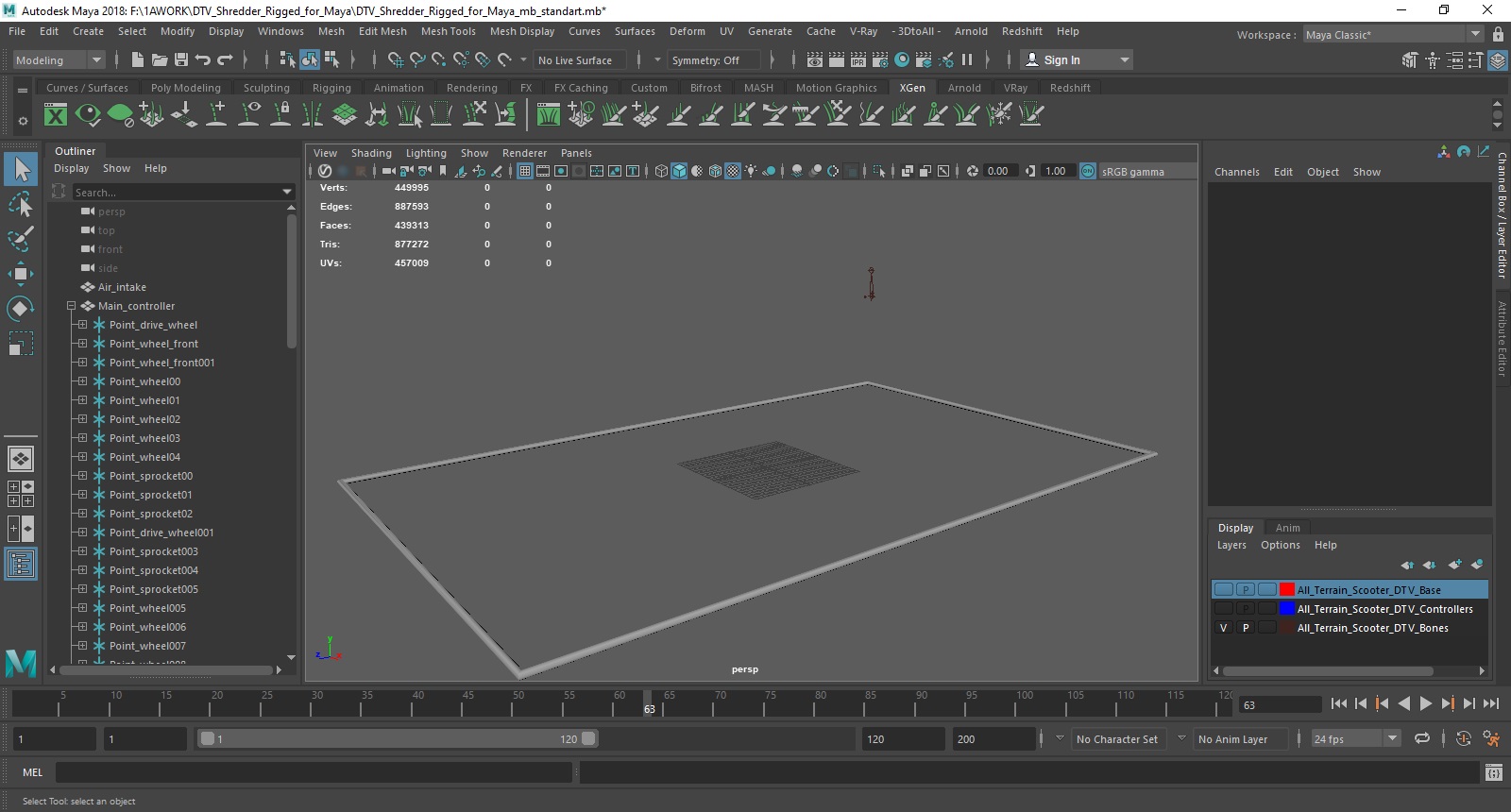 3D DTV Shredder Rigged for Maya model