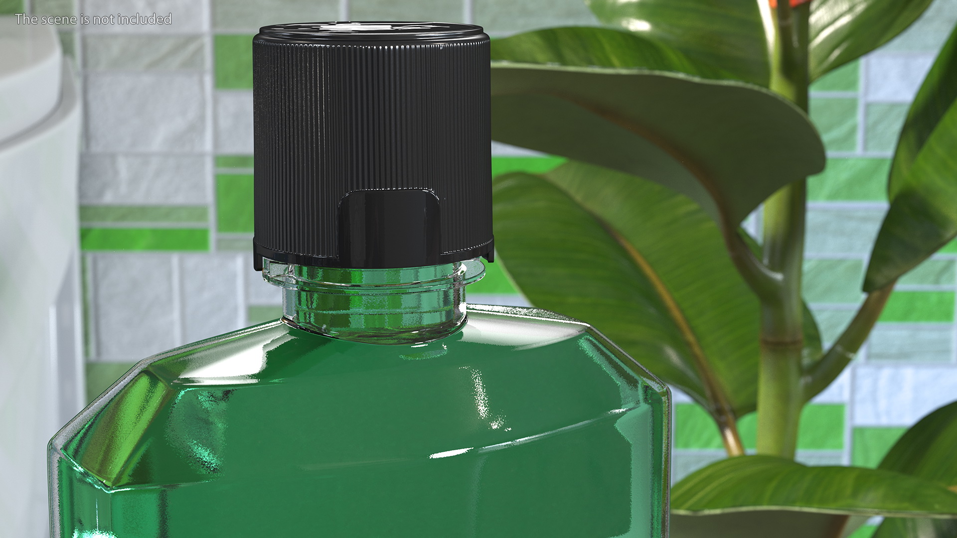3D Antiseptic Mouthwash 500ml Bottle model