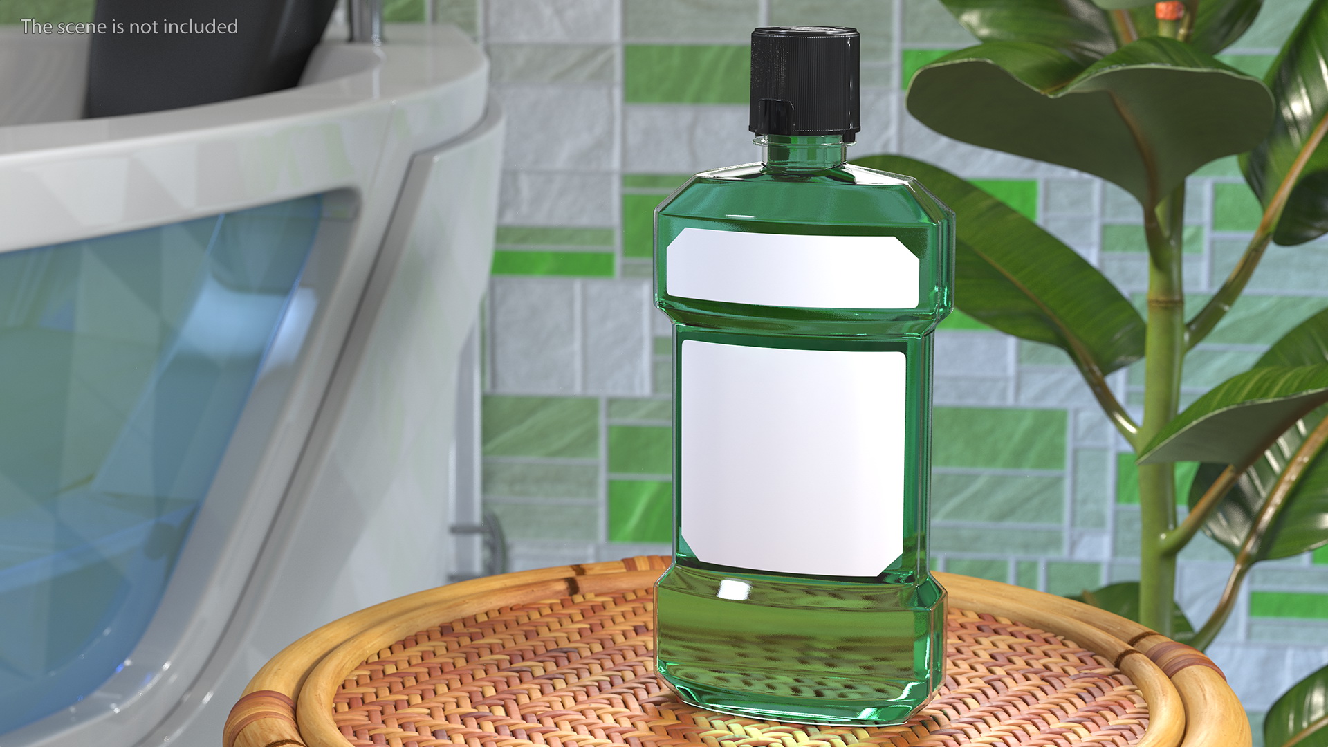 3D Antiseptic Mouthwash 500ml Bottle model