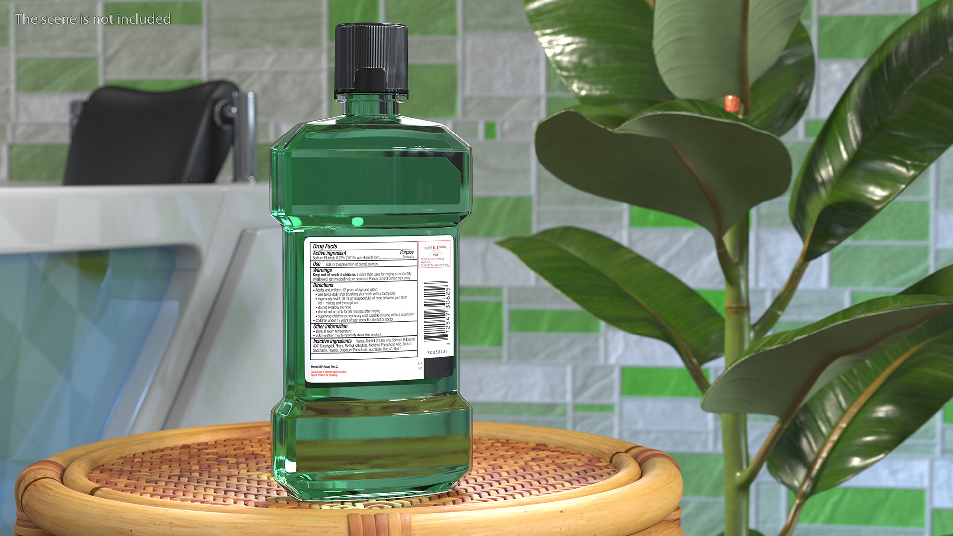 3D Antiseptic Mouthwash 500ml Bottle model