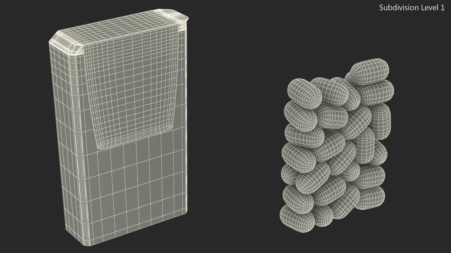 3D model Container with Colorful Dragee