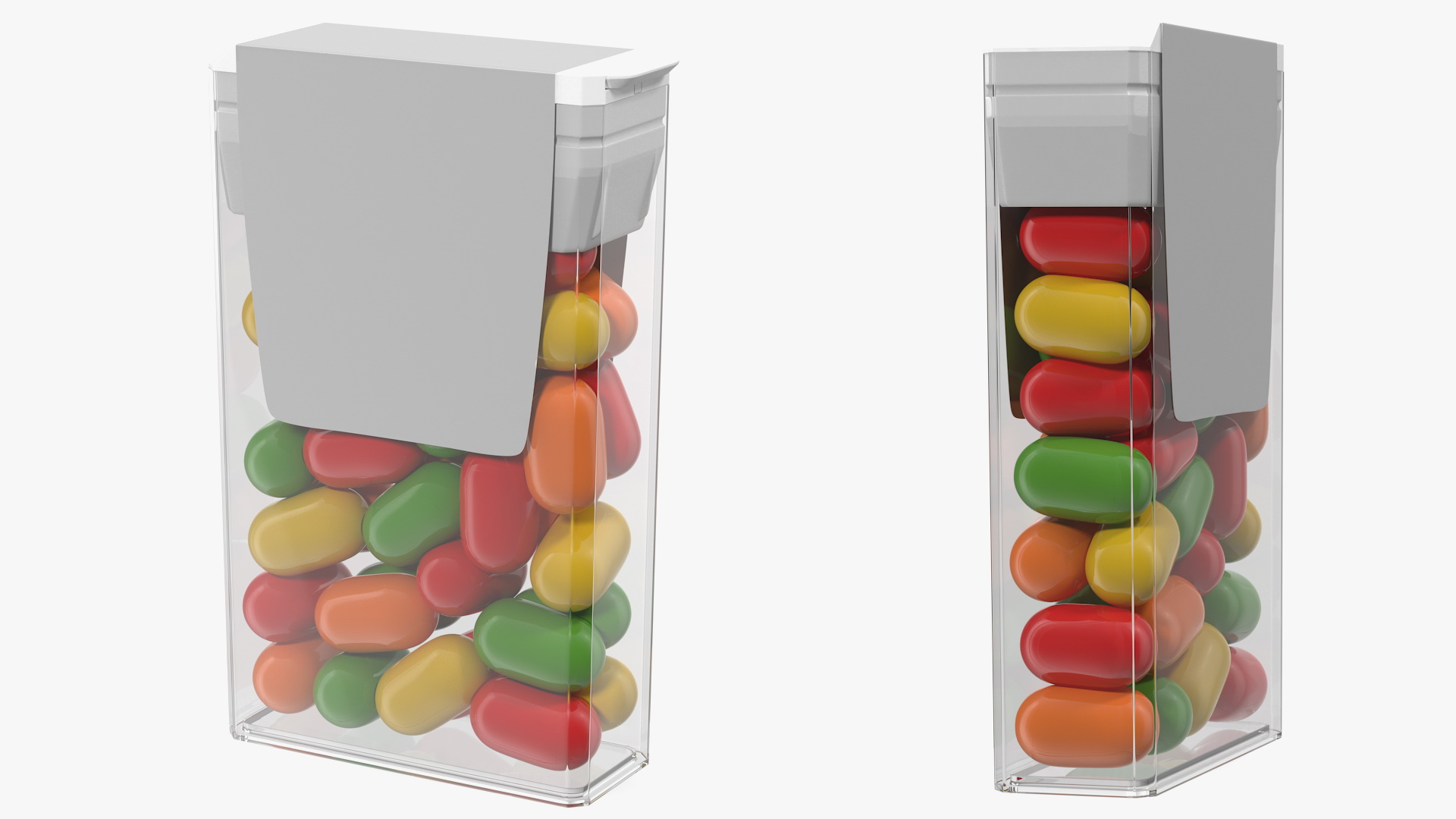 3D model Container with Colorful Dragee