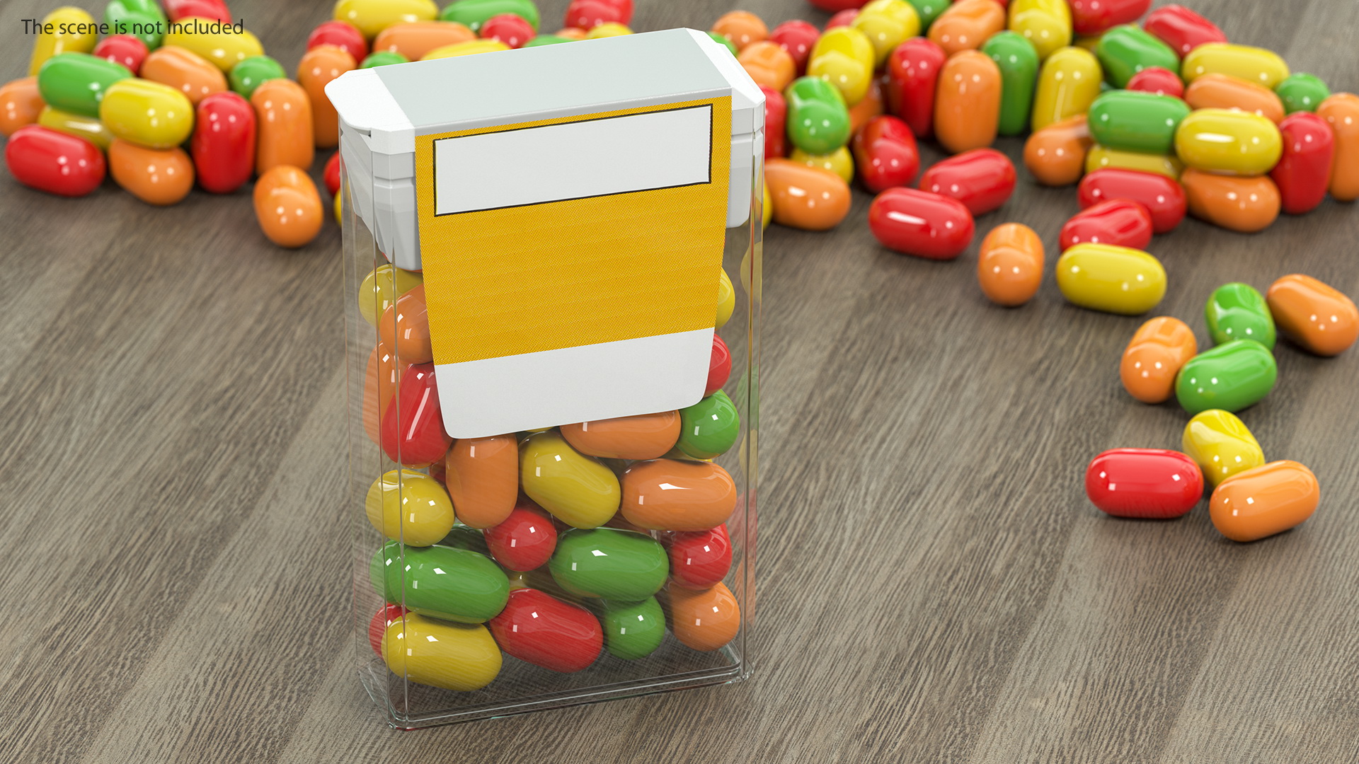 3D model Container with Colorful Dragee