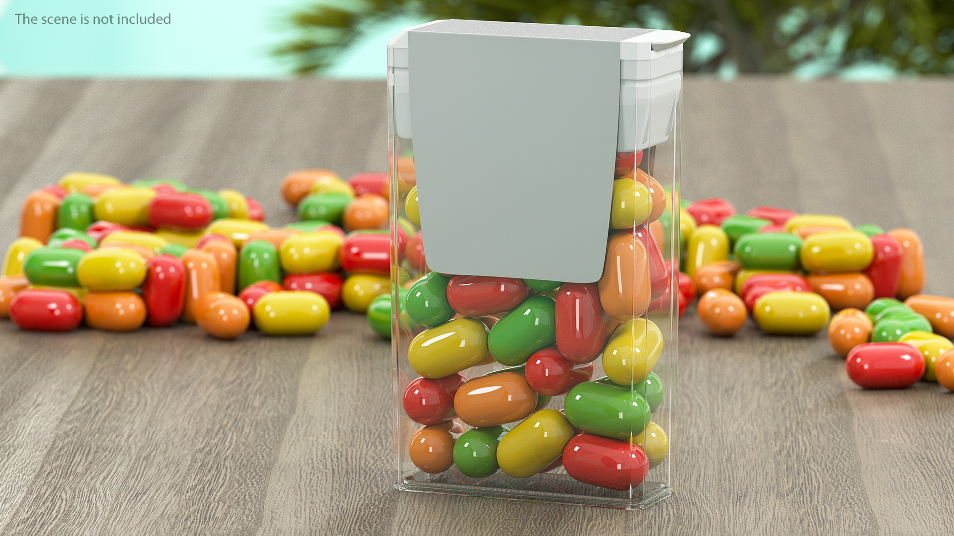 3D model Container with Colorful Dragee