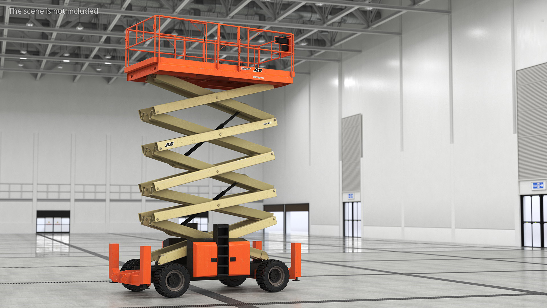3D JLG Scissor Lift Working Position model