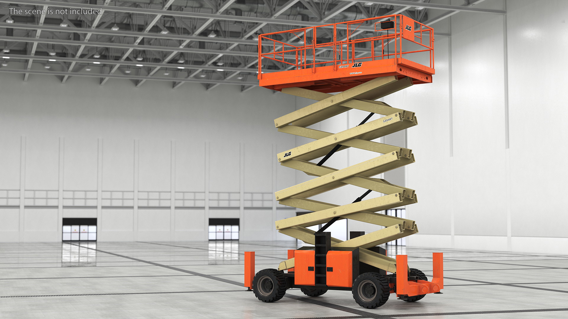 3D JLG Scissor Lift Working Position model
