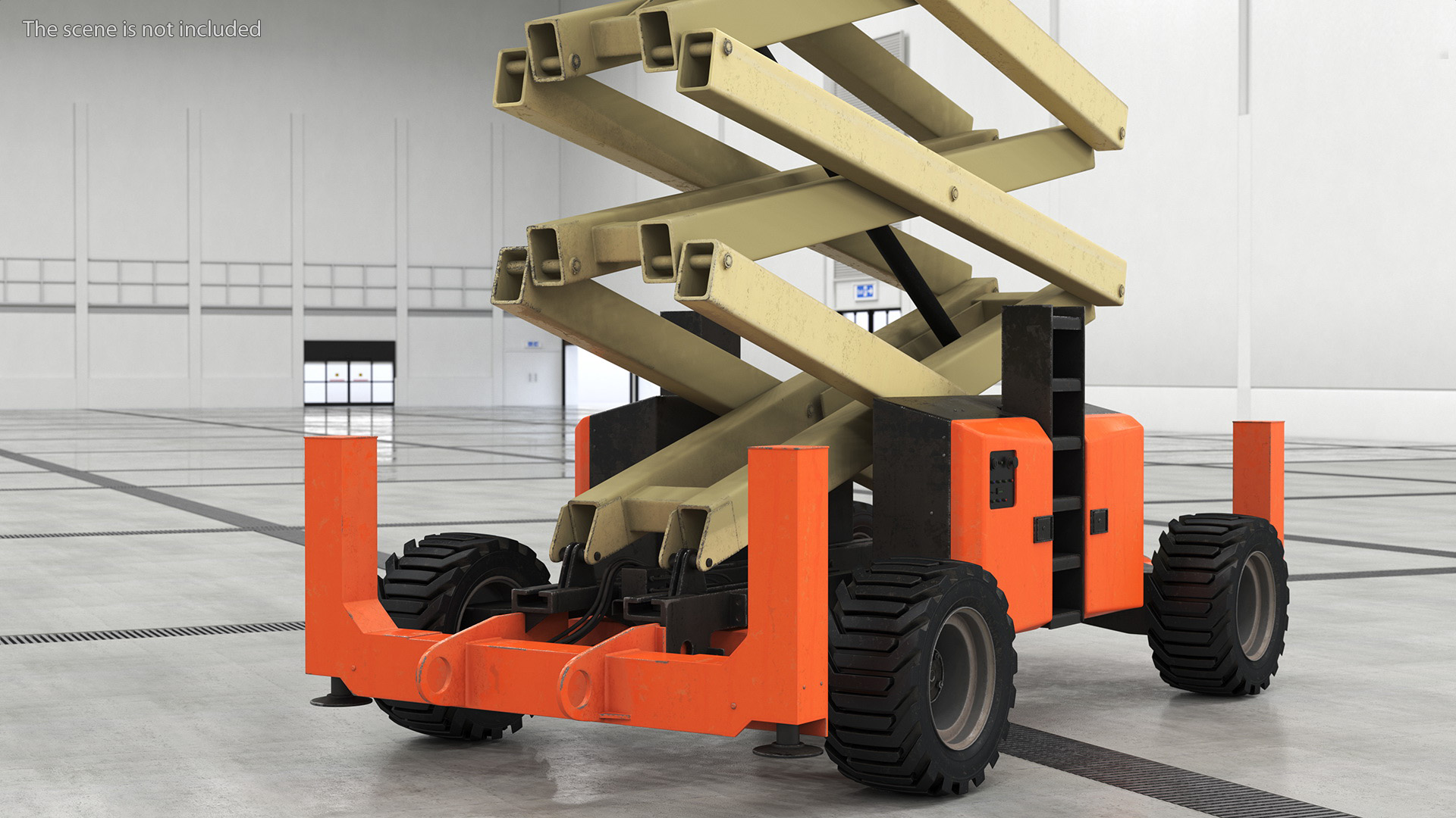 3D JLG Scissor Lift Working Position model