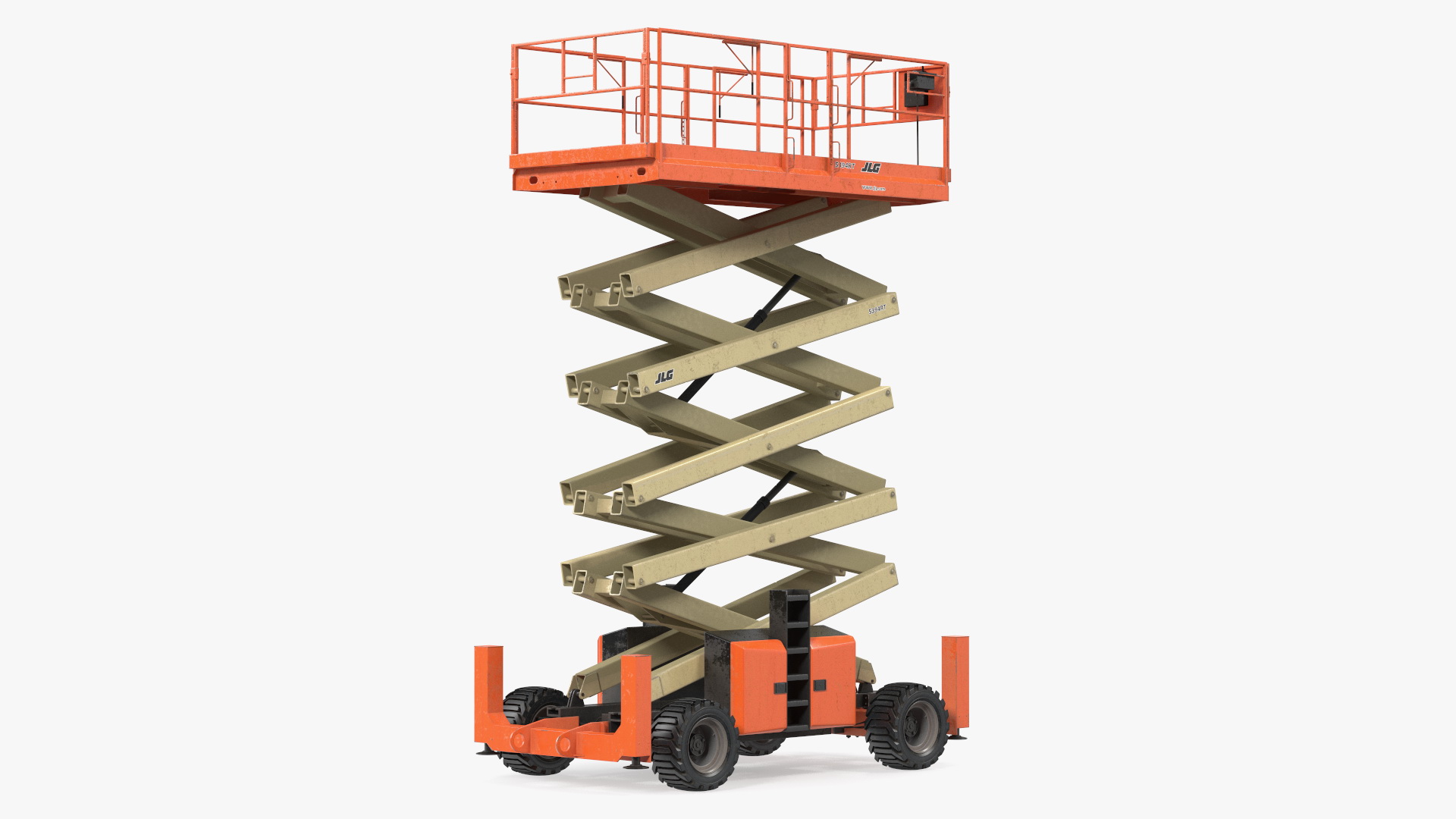 3D JLG Scissor Lift Working Position model