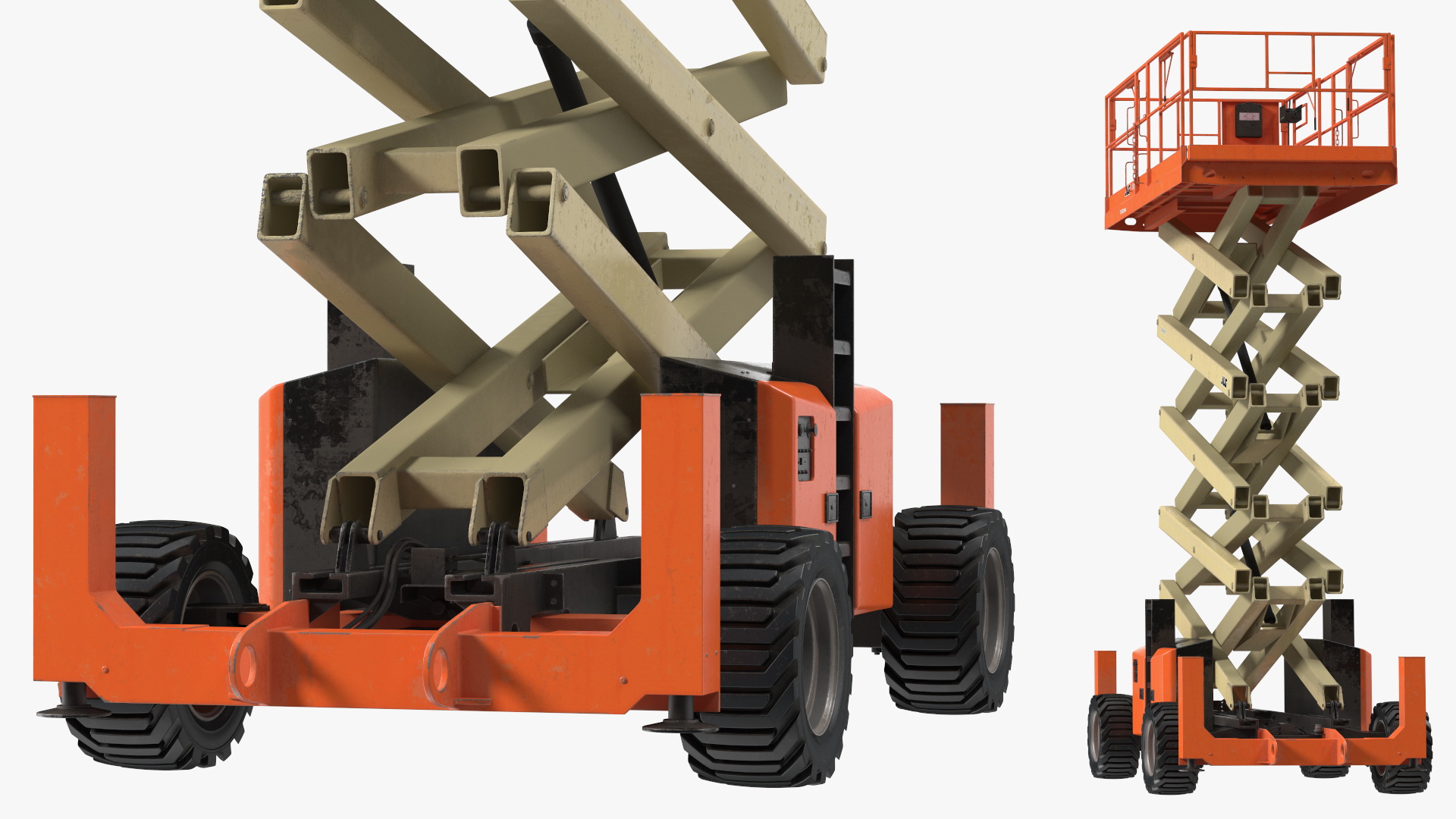 3D JLG Scissor Lift Working Position model