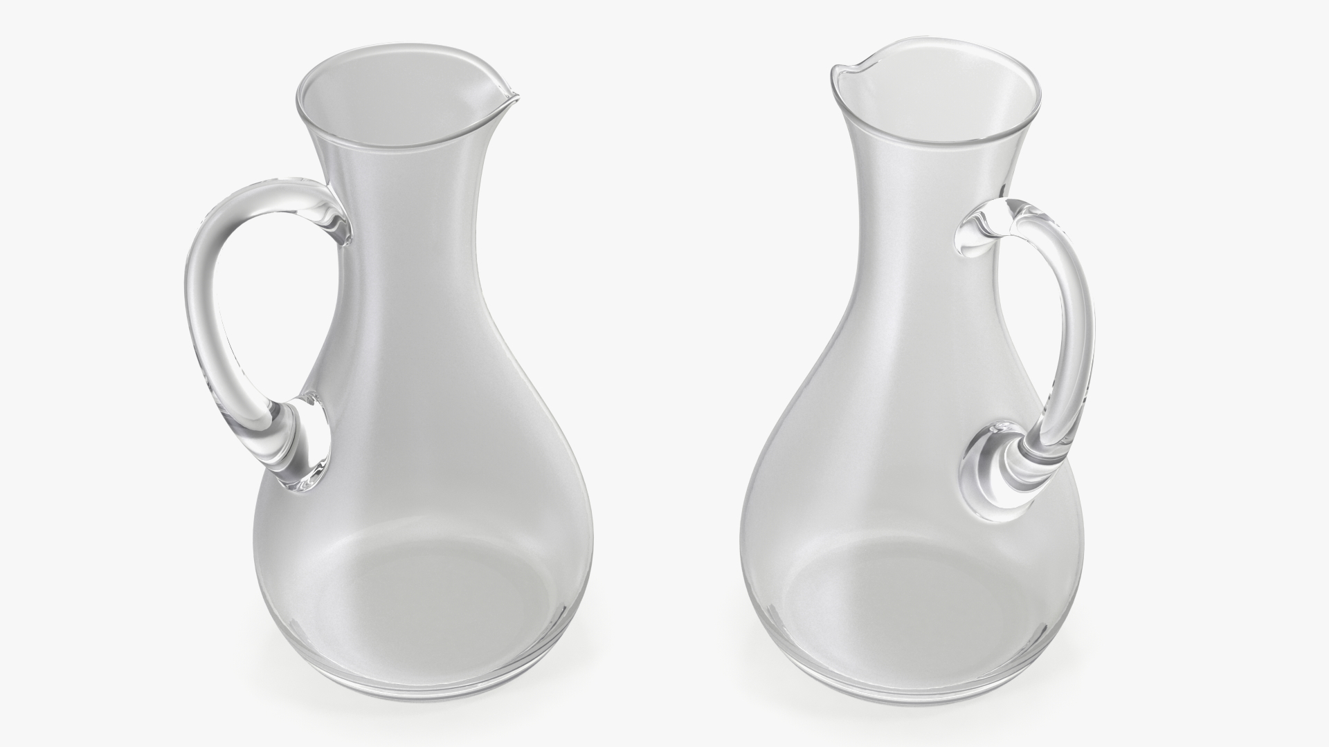 3D Glass Jug Narrow Neck