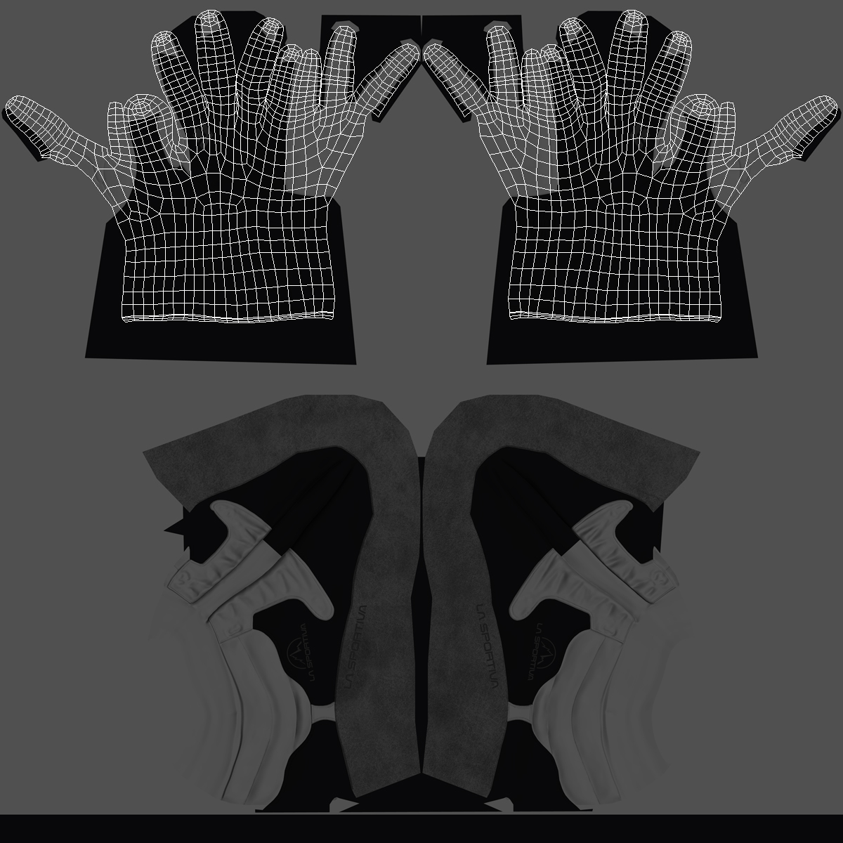 Winter Sport Gloves 3D model