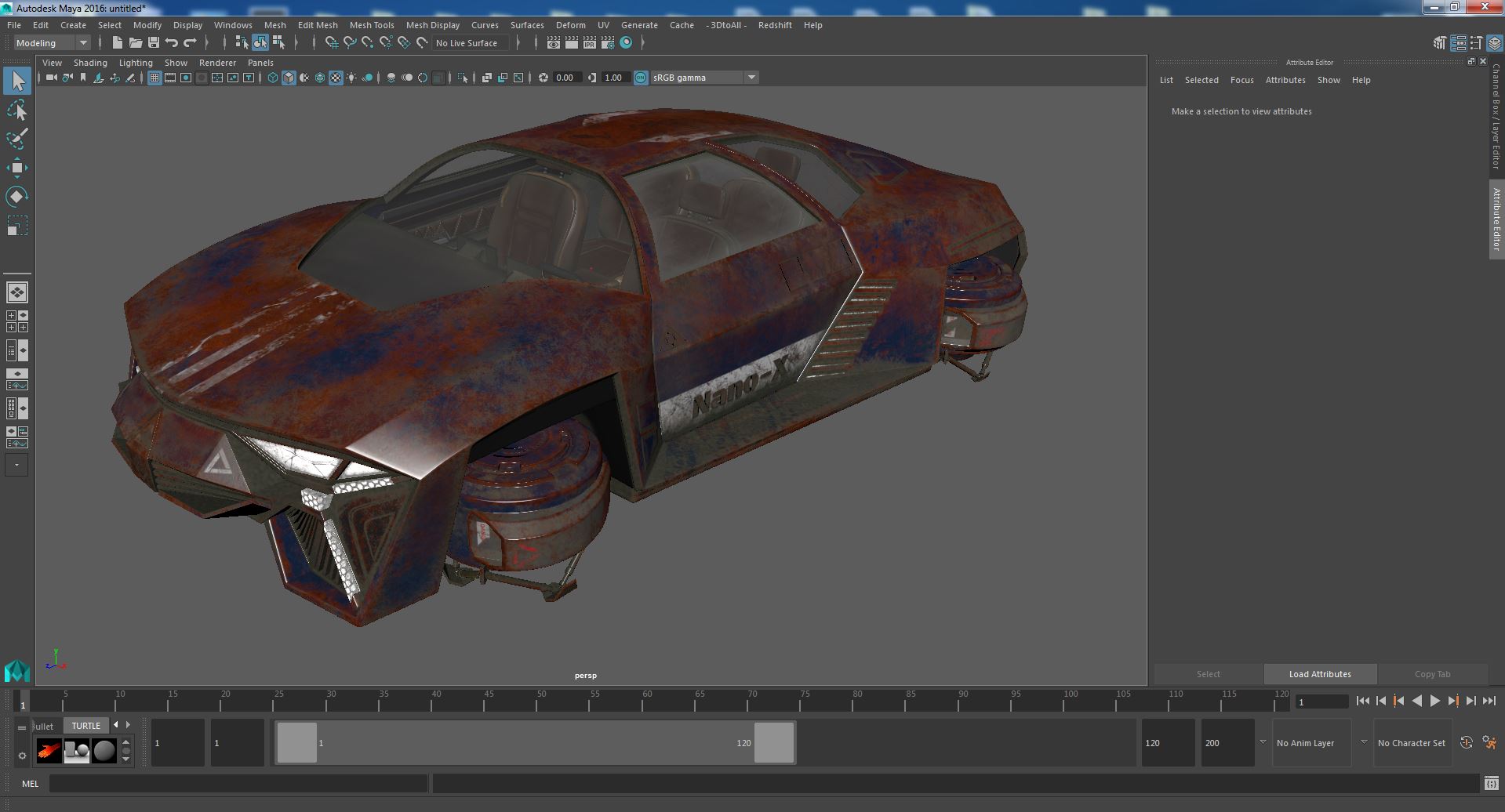3D model Visionary Hover Car Rusty
