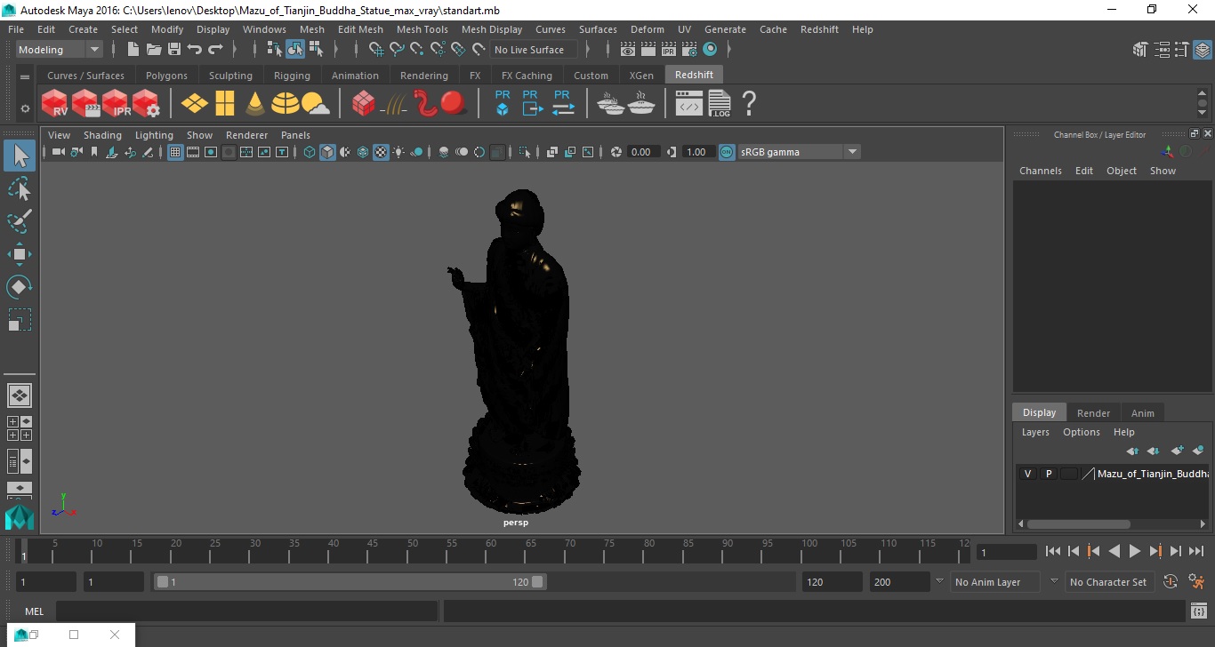 Mazu of Tianjin Buddha Statue 3D model