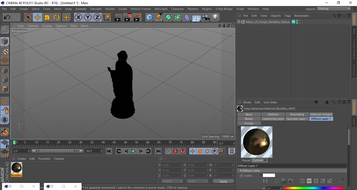 Mazu of Tianjin Buddha Statue 3D model