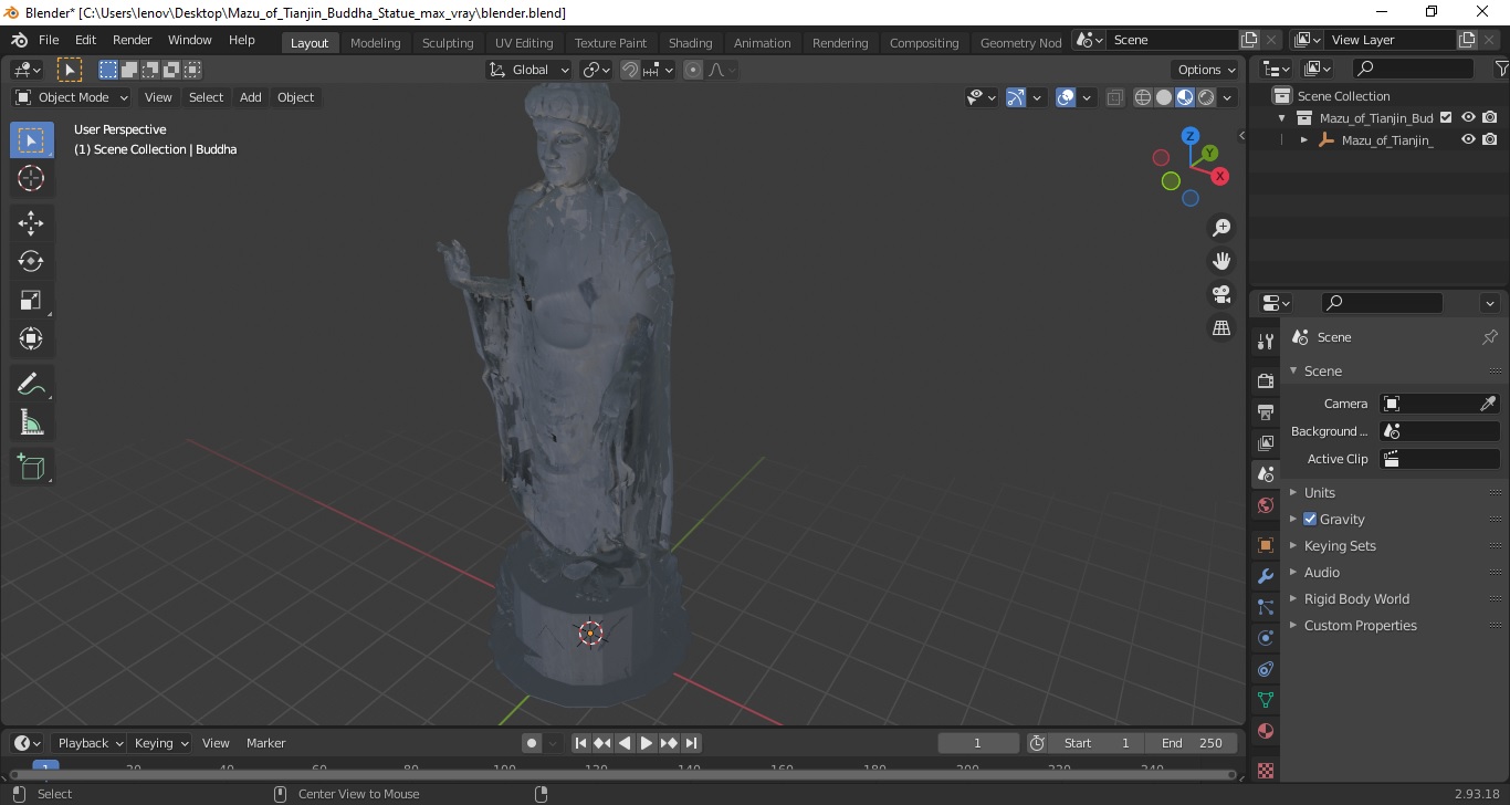Mazu of Tianjin Buddha Statue 3D model