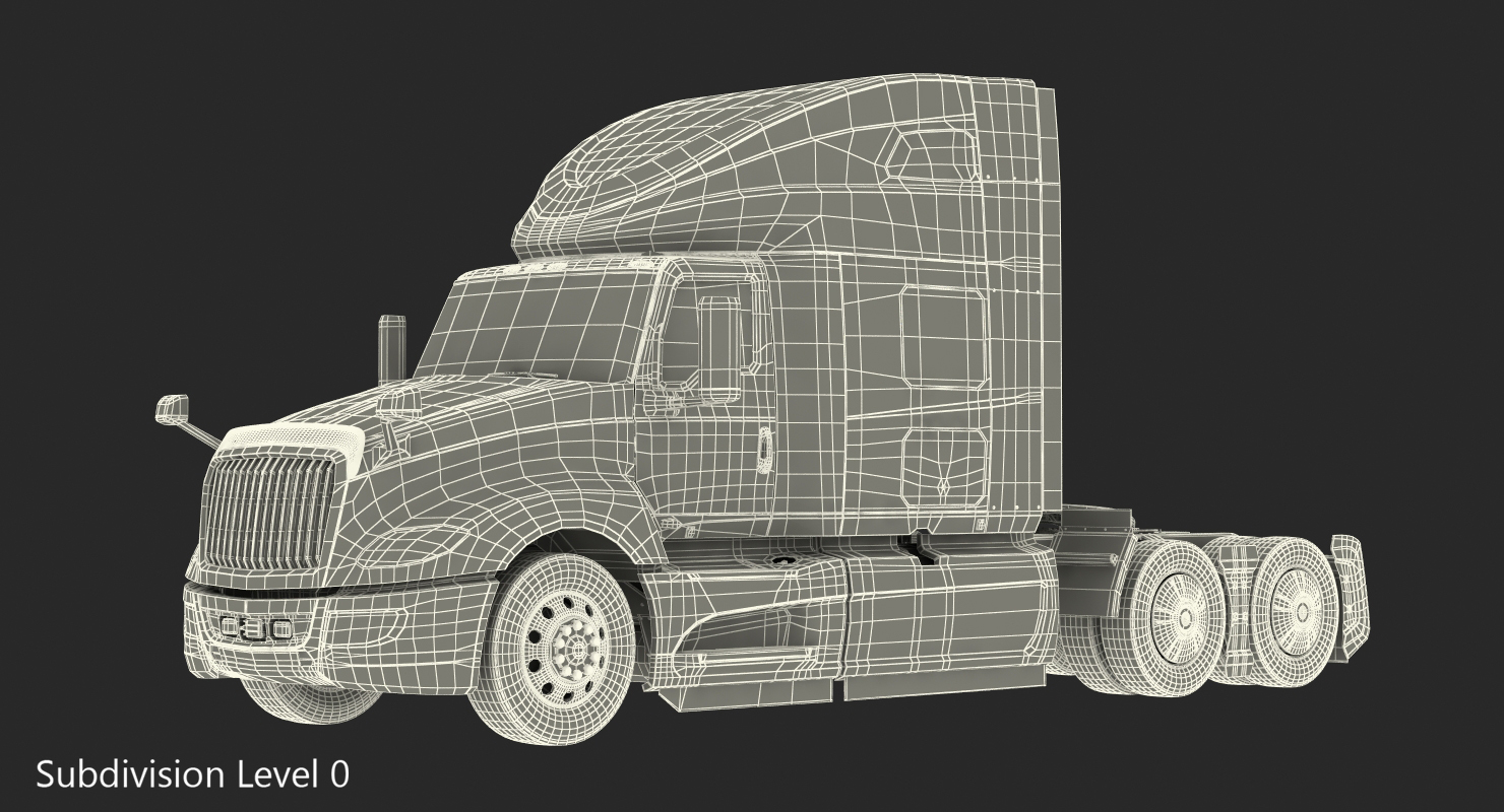 Heavy Duty Truck Simple Interior 3D